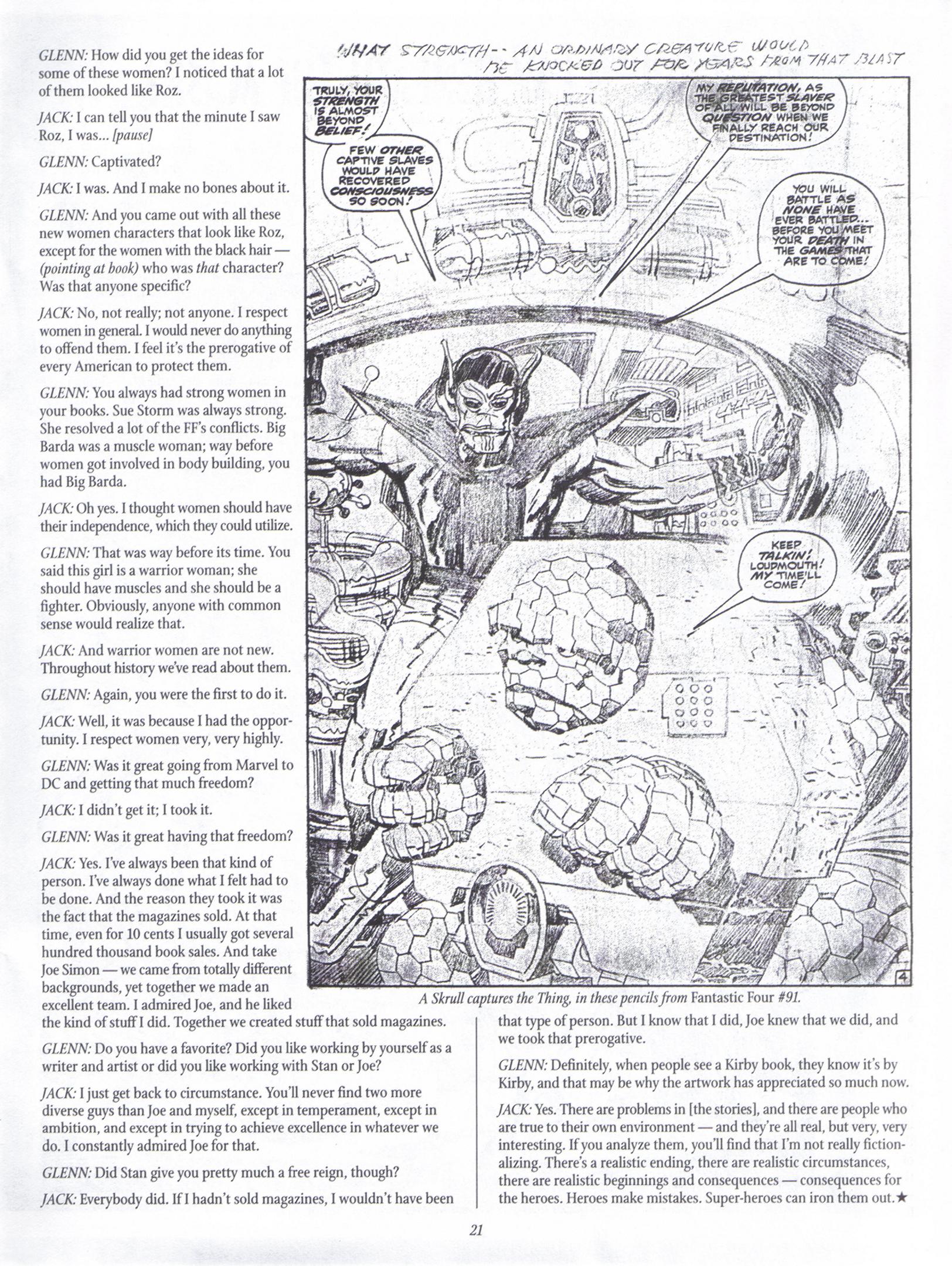 Read online The Jack Kirby Collector comic -  Issue #22 - 21