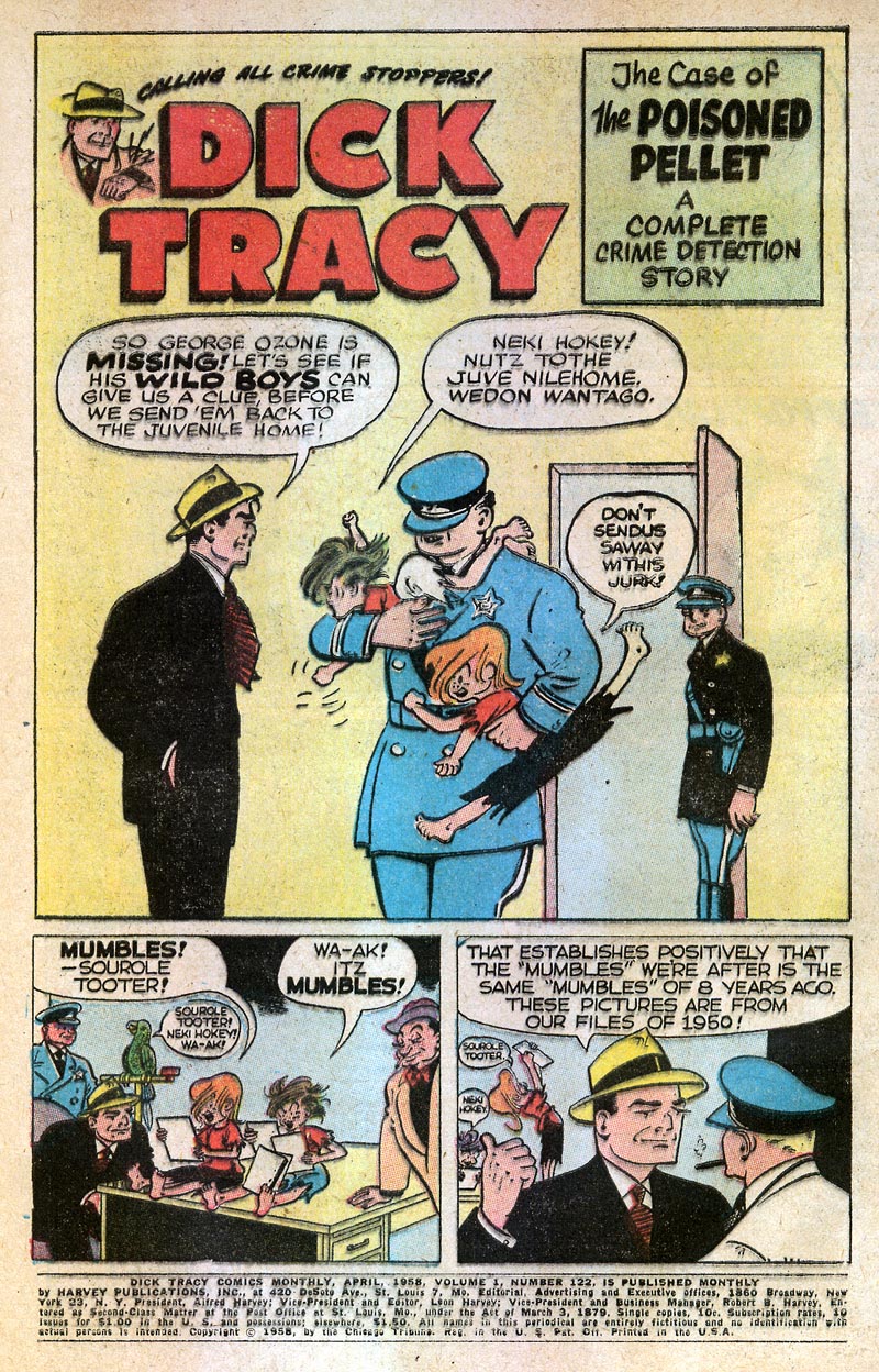 Read online Dick Tracy comic -  Issue #122 - 2