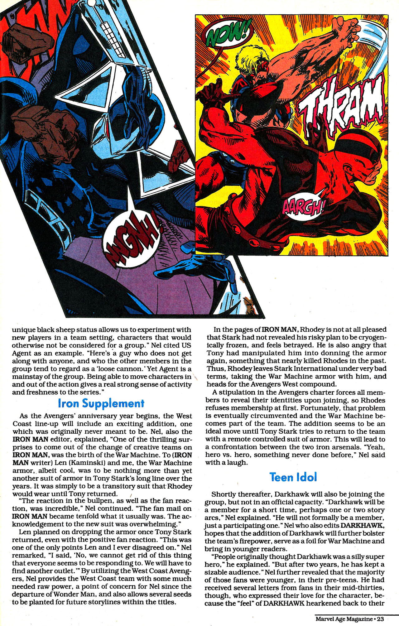 Read online Marvel Age comic -  Issue #123 - 21