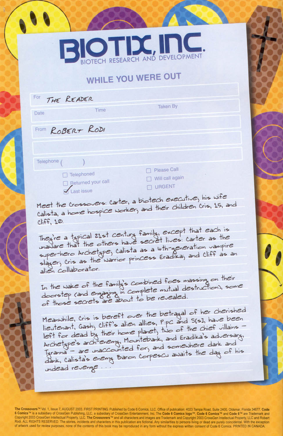 Read online Crossovers comic -  Issue #7 - 2