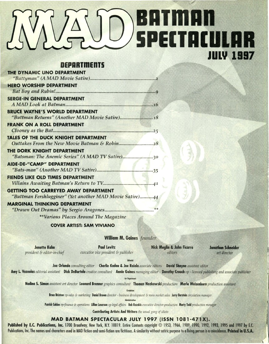 Read online Mad Batman Spectacular comic -  Issue # Full - 3