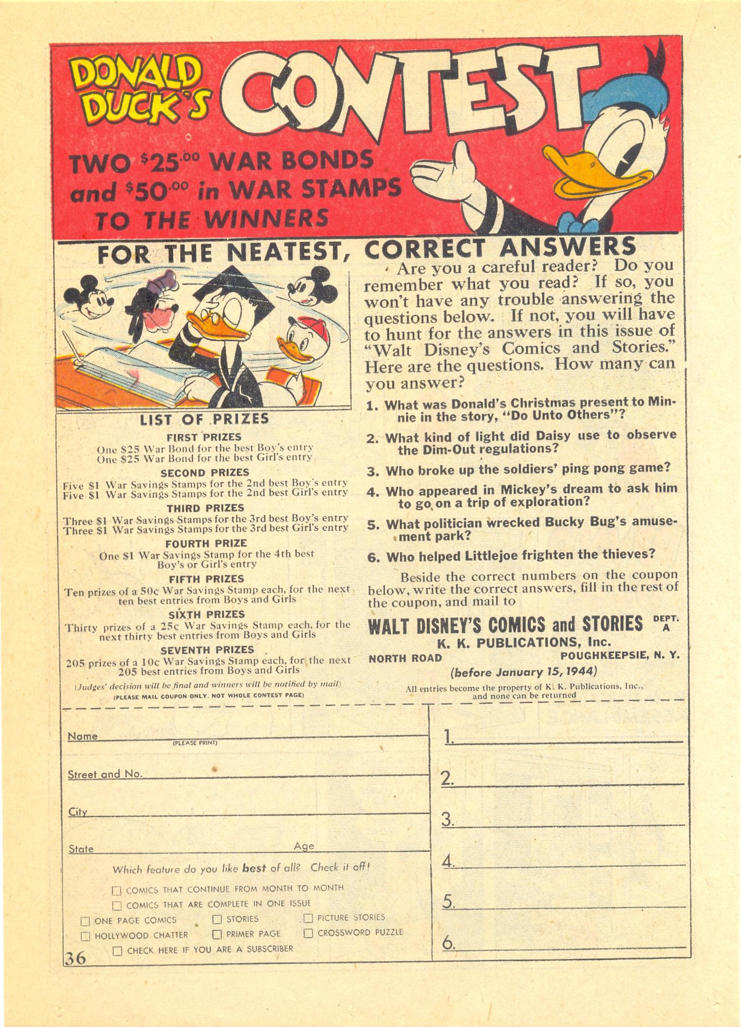 Read online Walt Disney's Comics and Stories comic -  Issue #40 - 38