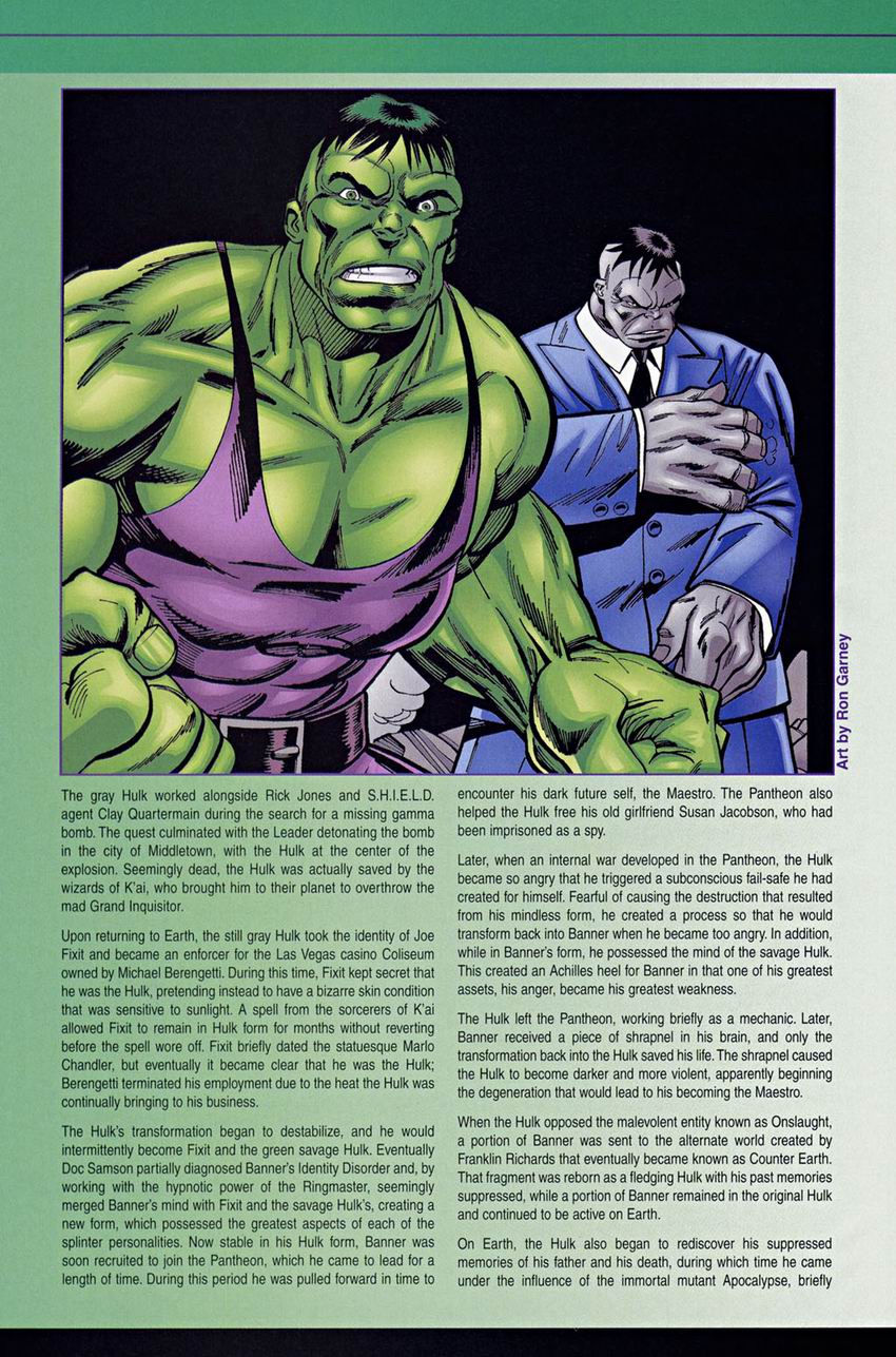 Read online The Official Handbook of the Marvel Universe: Hulk comic -  Issue # Full - 19