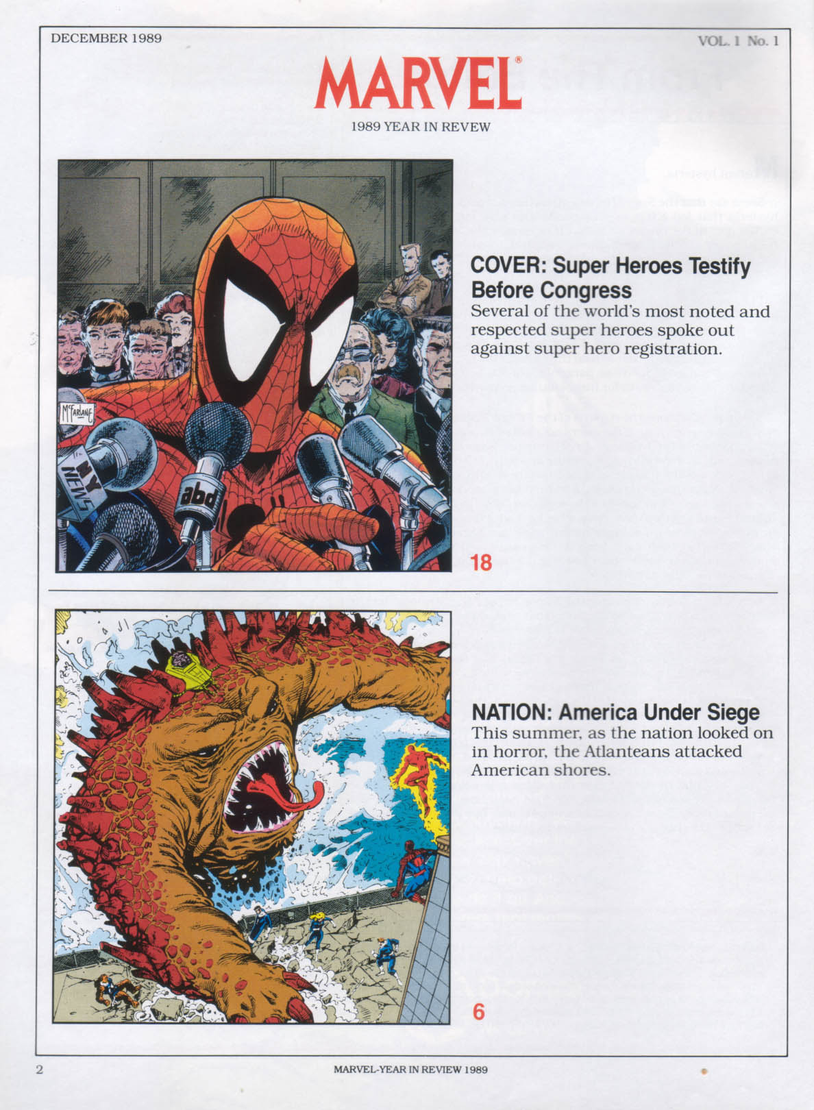 Read online Marvel: The Year-in-Review comic -  Issue #1 - 4