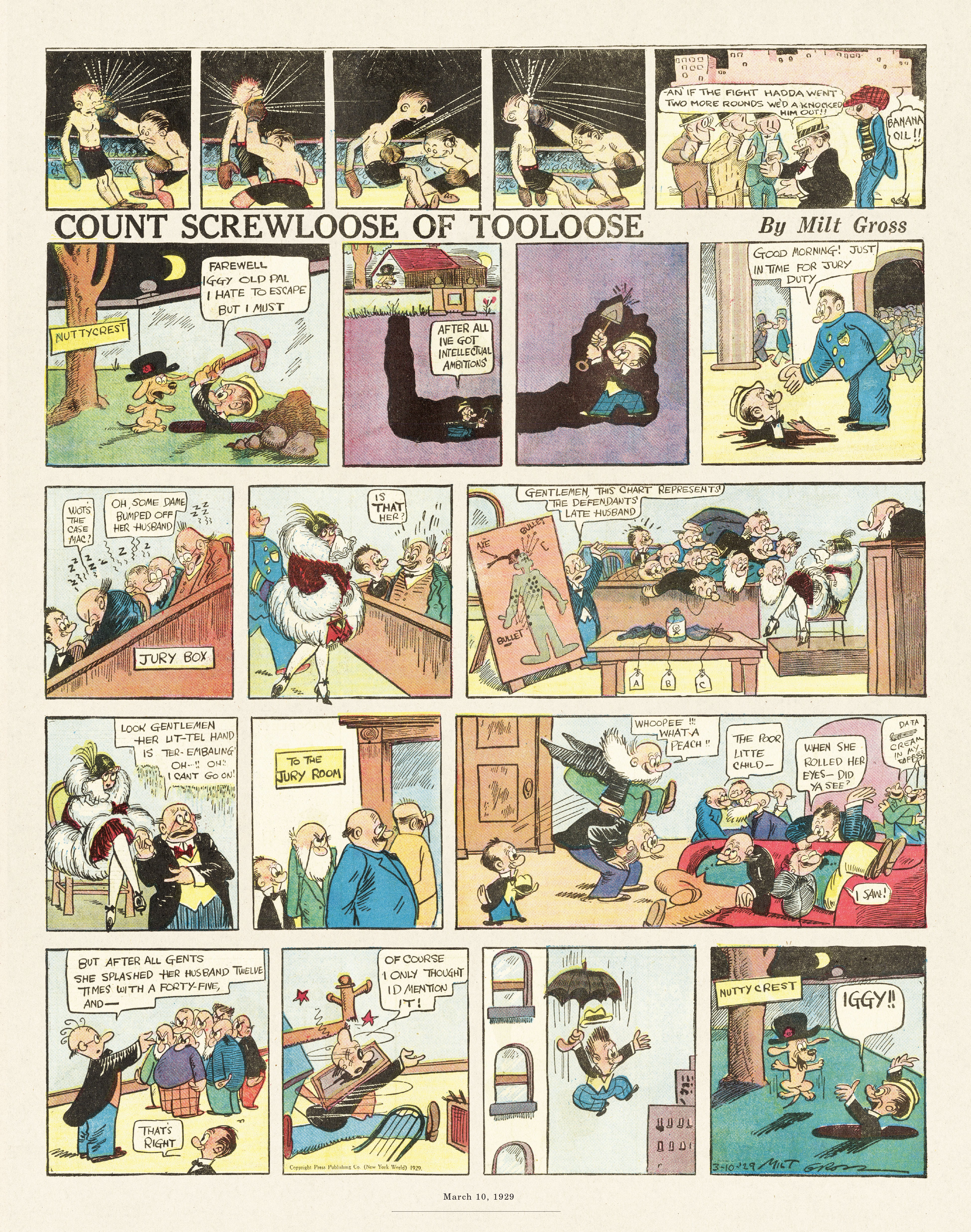 Read online Gross Exaggerations: The Meshuga Comic Strips of Milt Gross comic -  Issue # TPB - 71