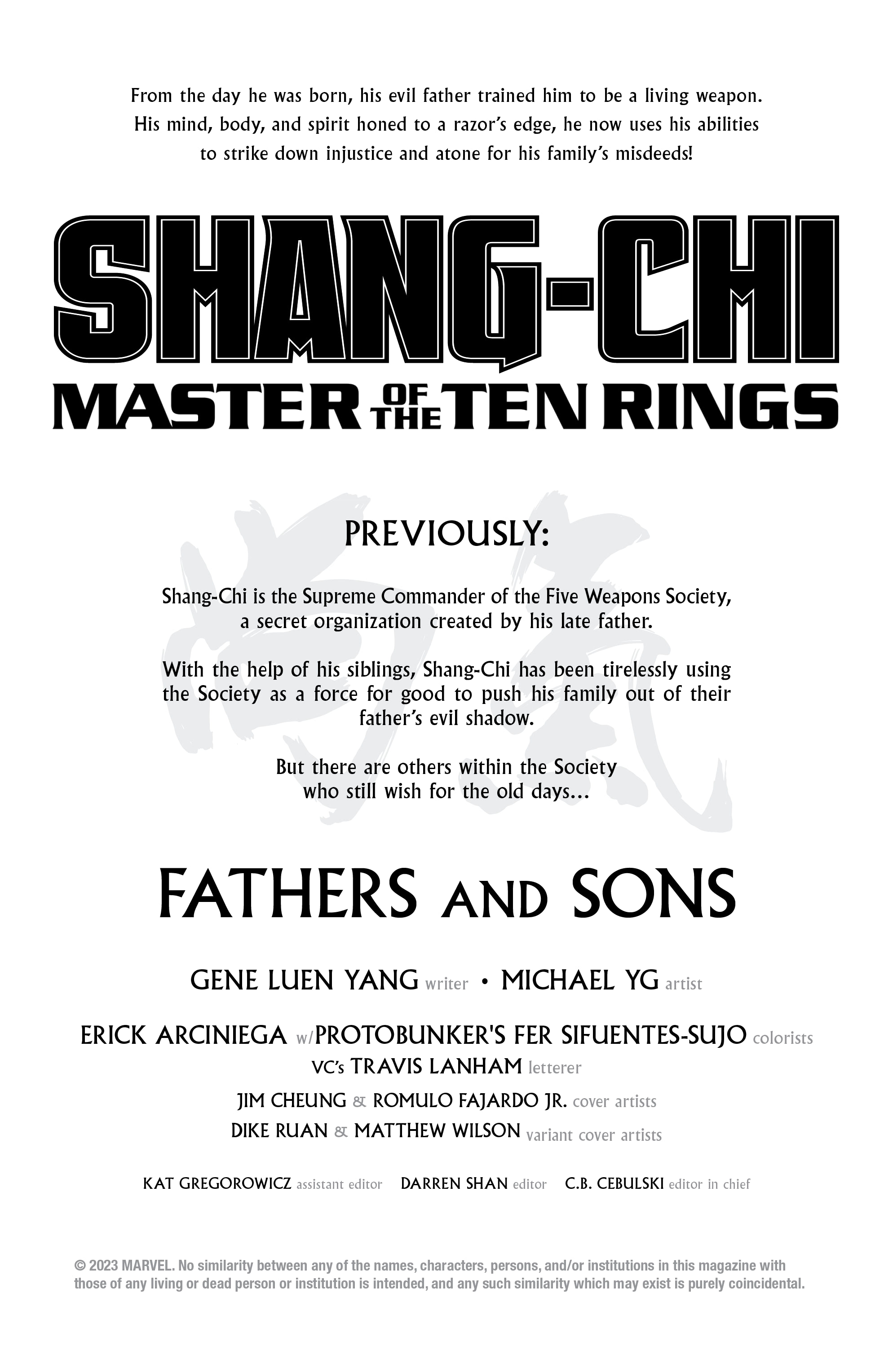 Read online Shang-Chi: Master of the Ten Rings comic -  Issue #1 - 2