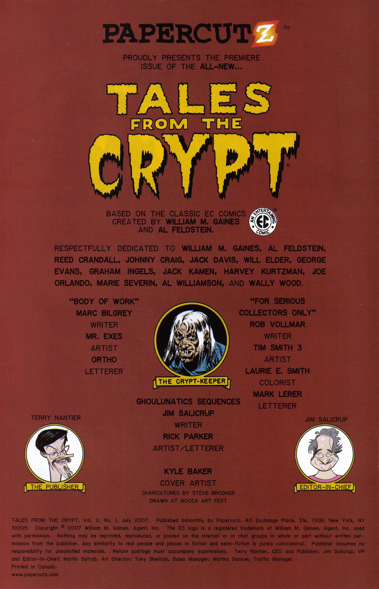 Read online Tales From The Crypt (2007) comic -  Issue #1 - 2