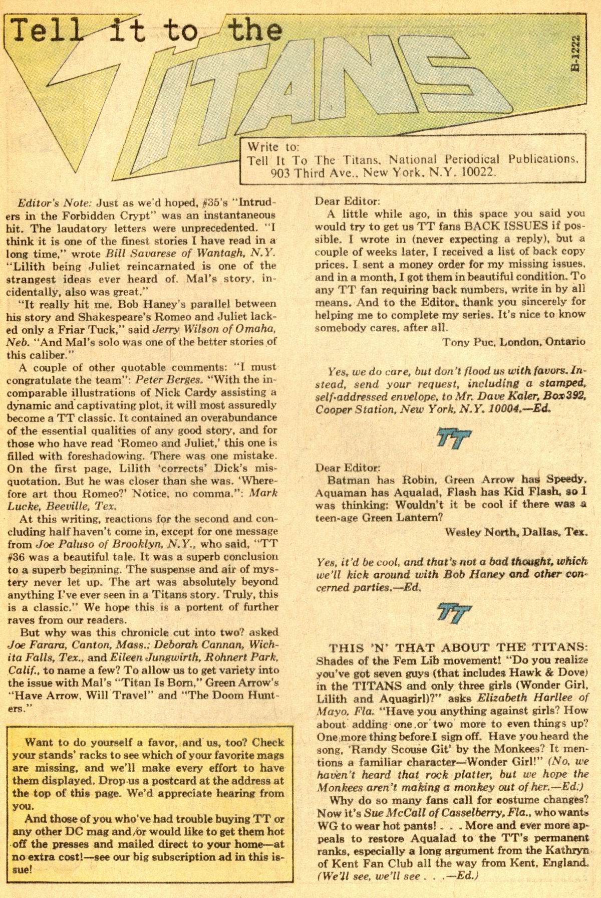 Read online Teen Titans (1966) comic -  Issue #38 - 49