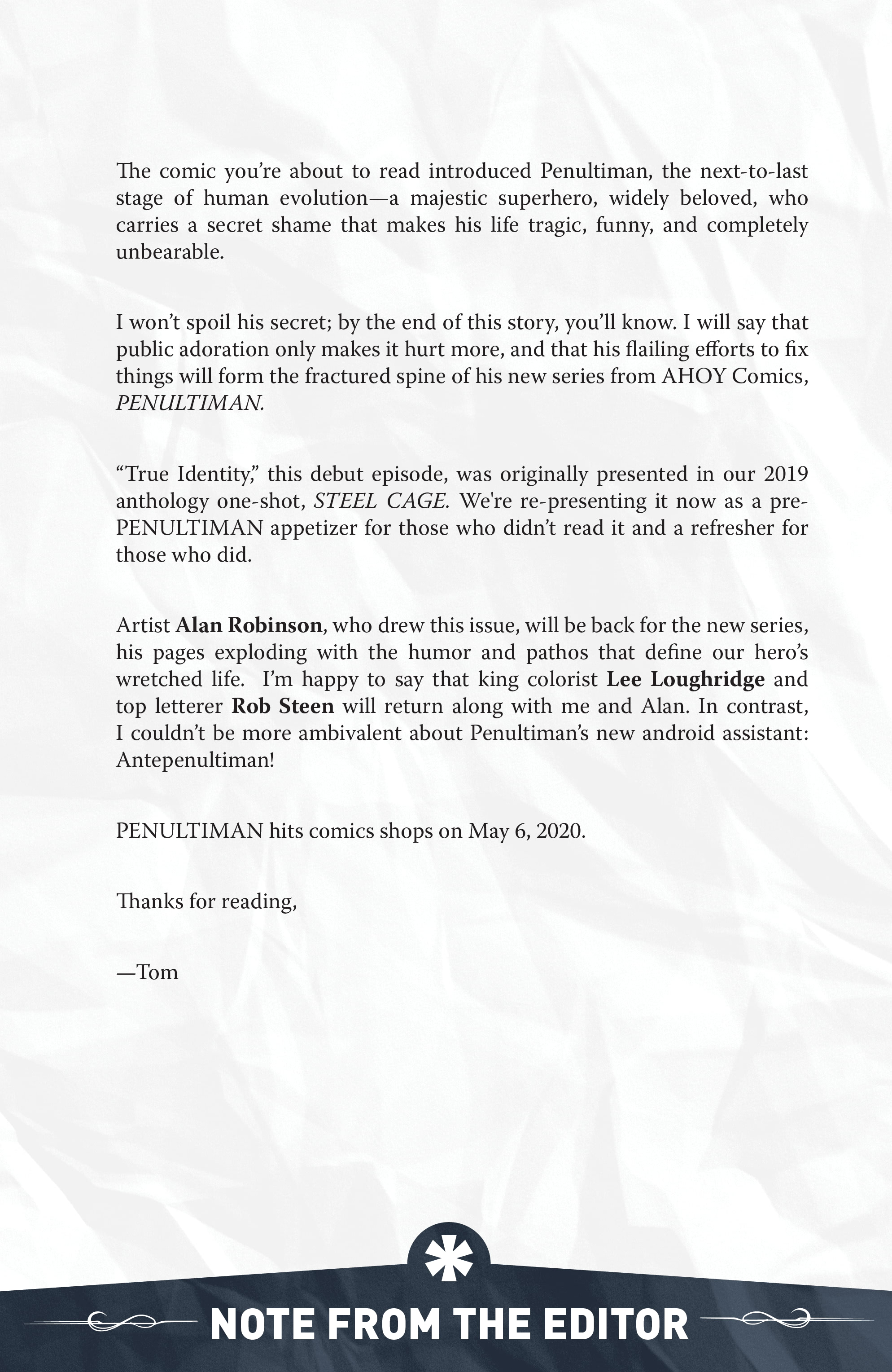 Read online Penultiman comic -  Issue #0 - 2