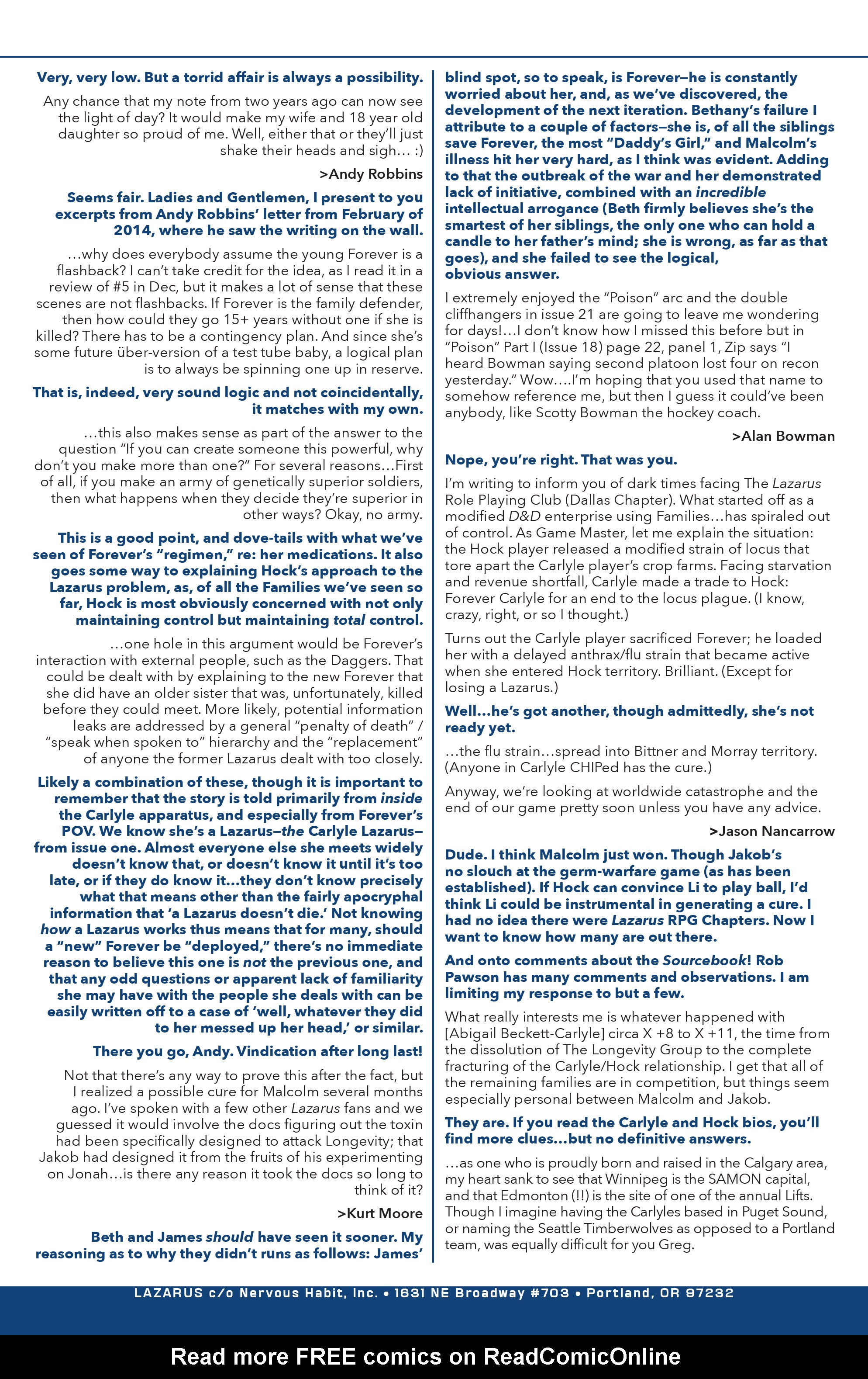 Read online Lazarus (2013) comic -  Issue #22 - 27