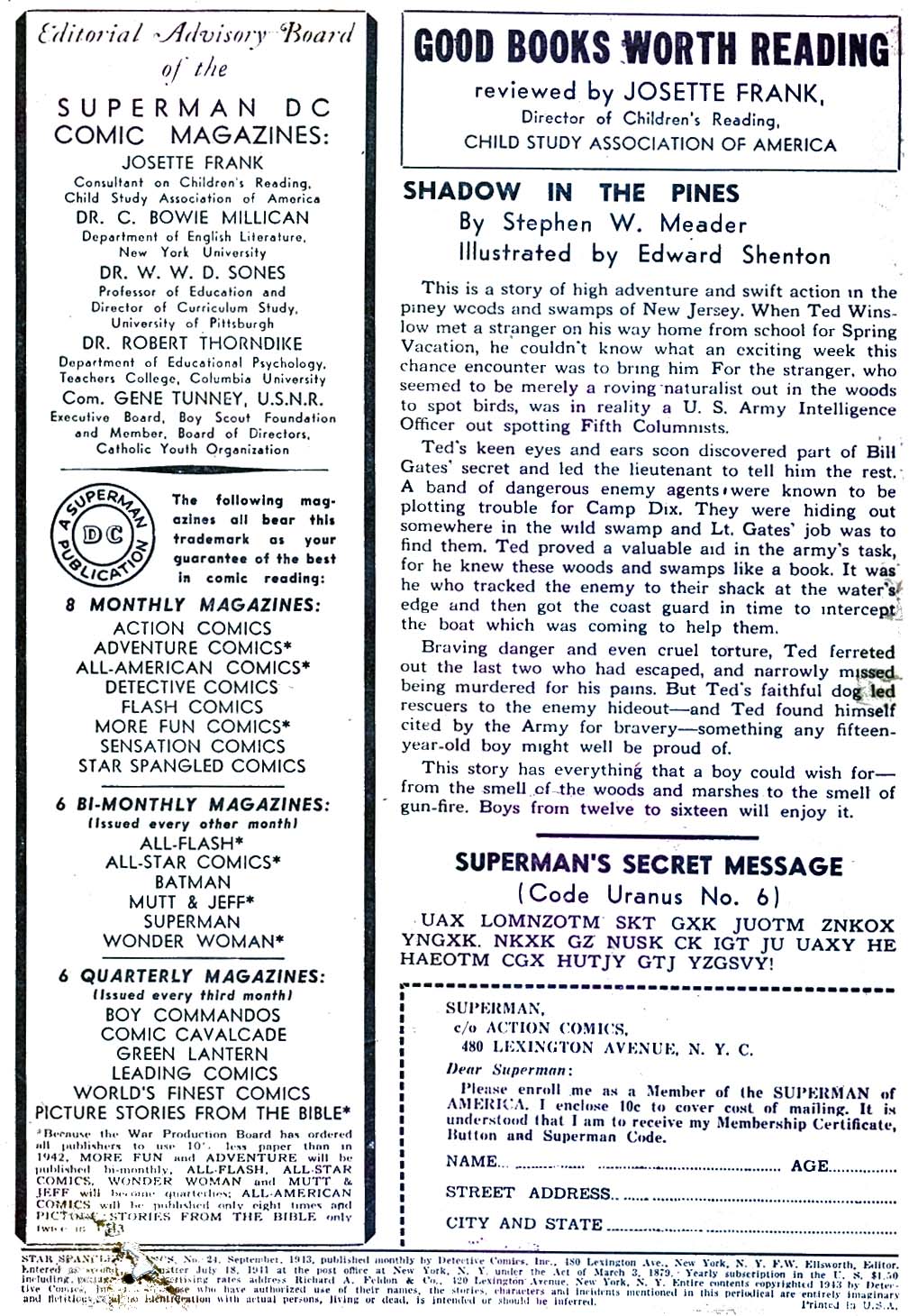 Read online Star Spangled Comics comic -  Issue #24 - 2