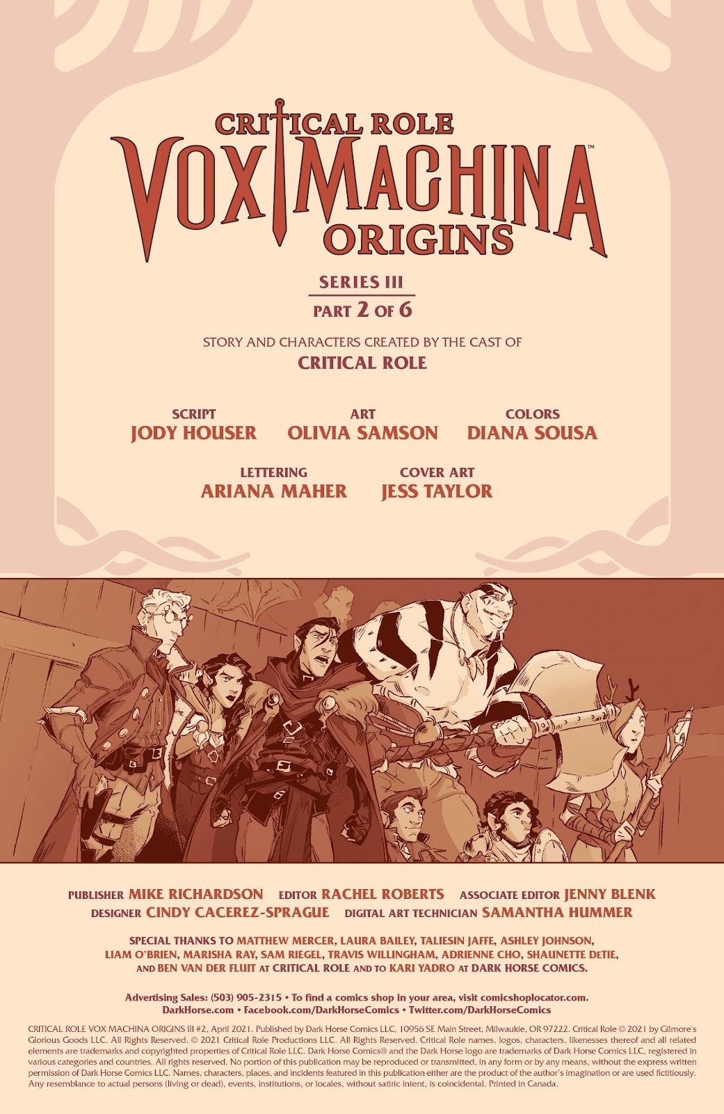 Critical Role: Vox Machina Origins III issue 2 - Page 2