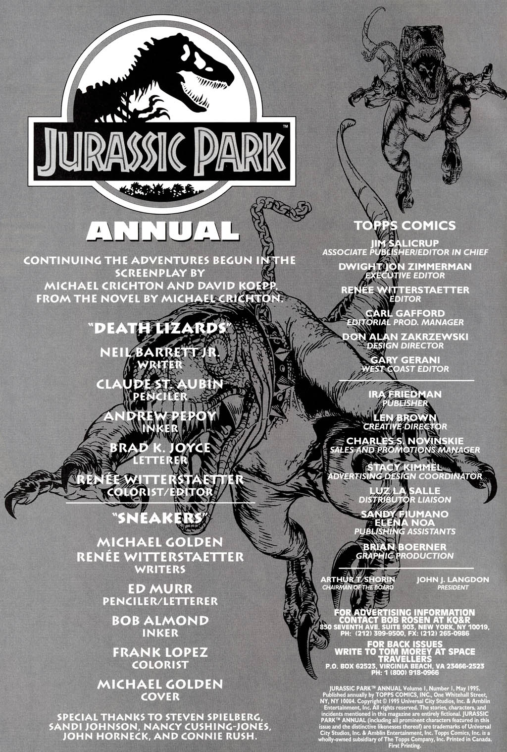 Read online Jurassic Park (1993) comic -  Issue # _Annual 1 - 2