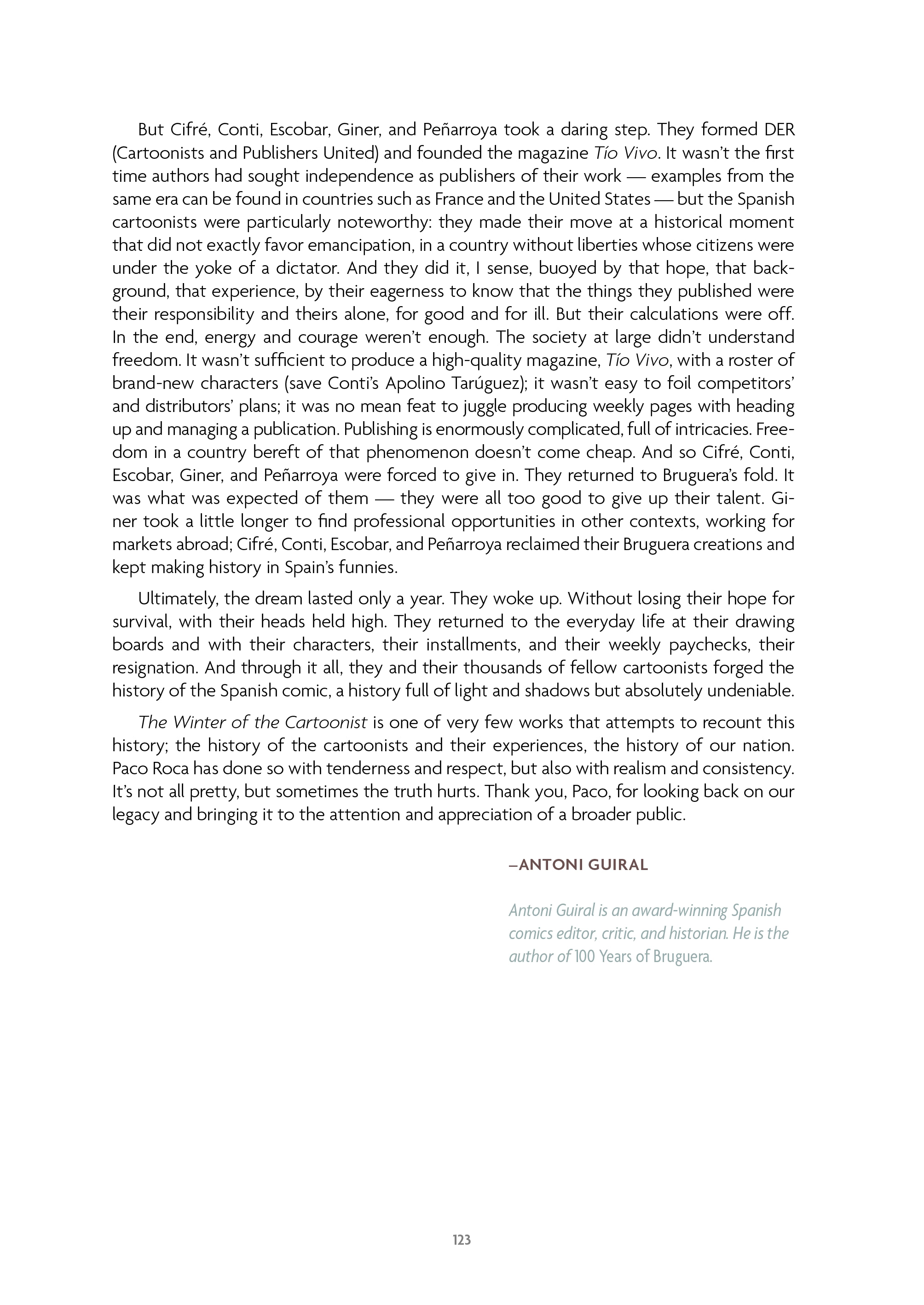 Read online The Winter of the Cartoonist comic -  Issue # TPB - 122