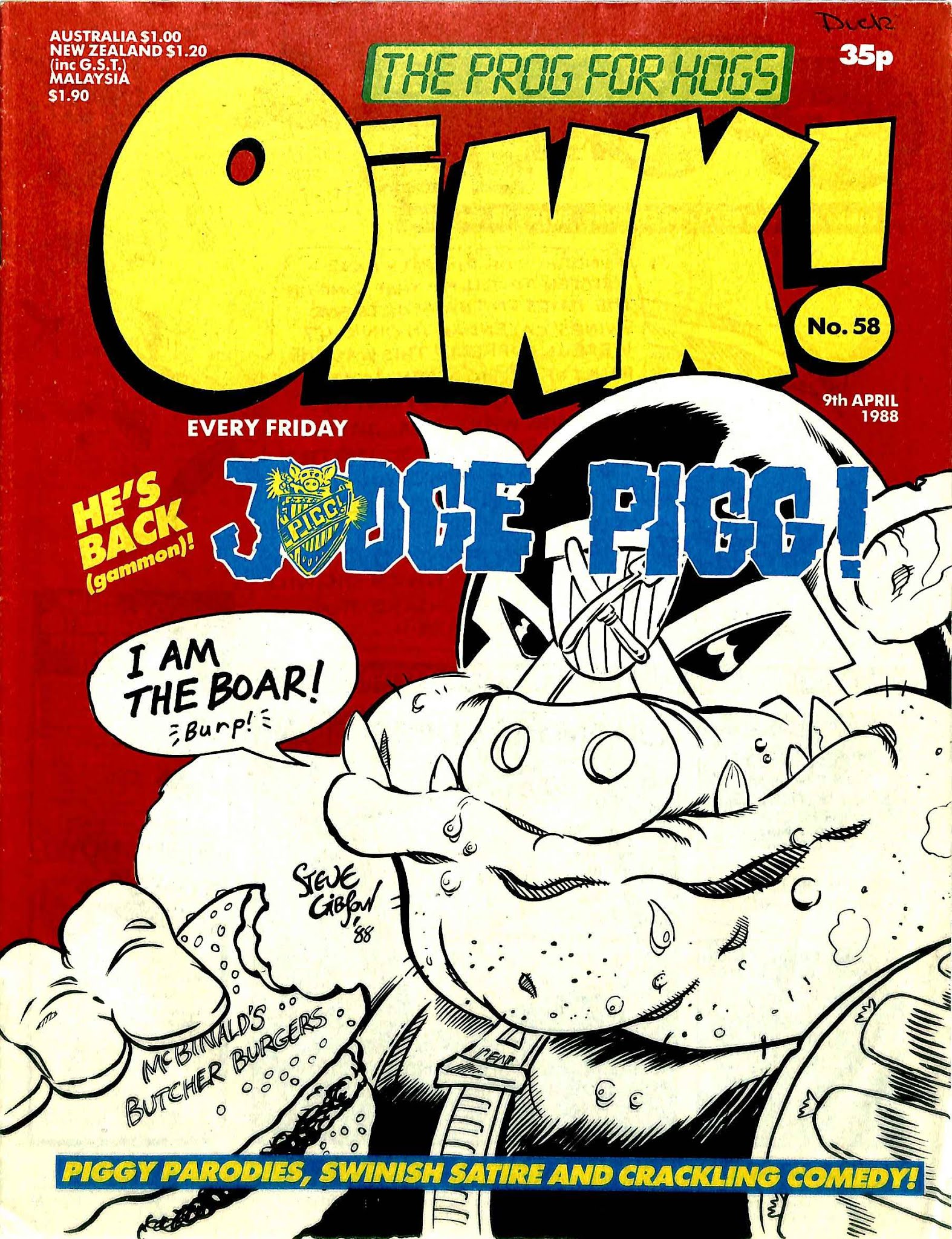 Read online Oink! comic -  Issue #58 - 1