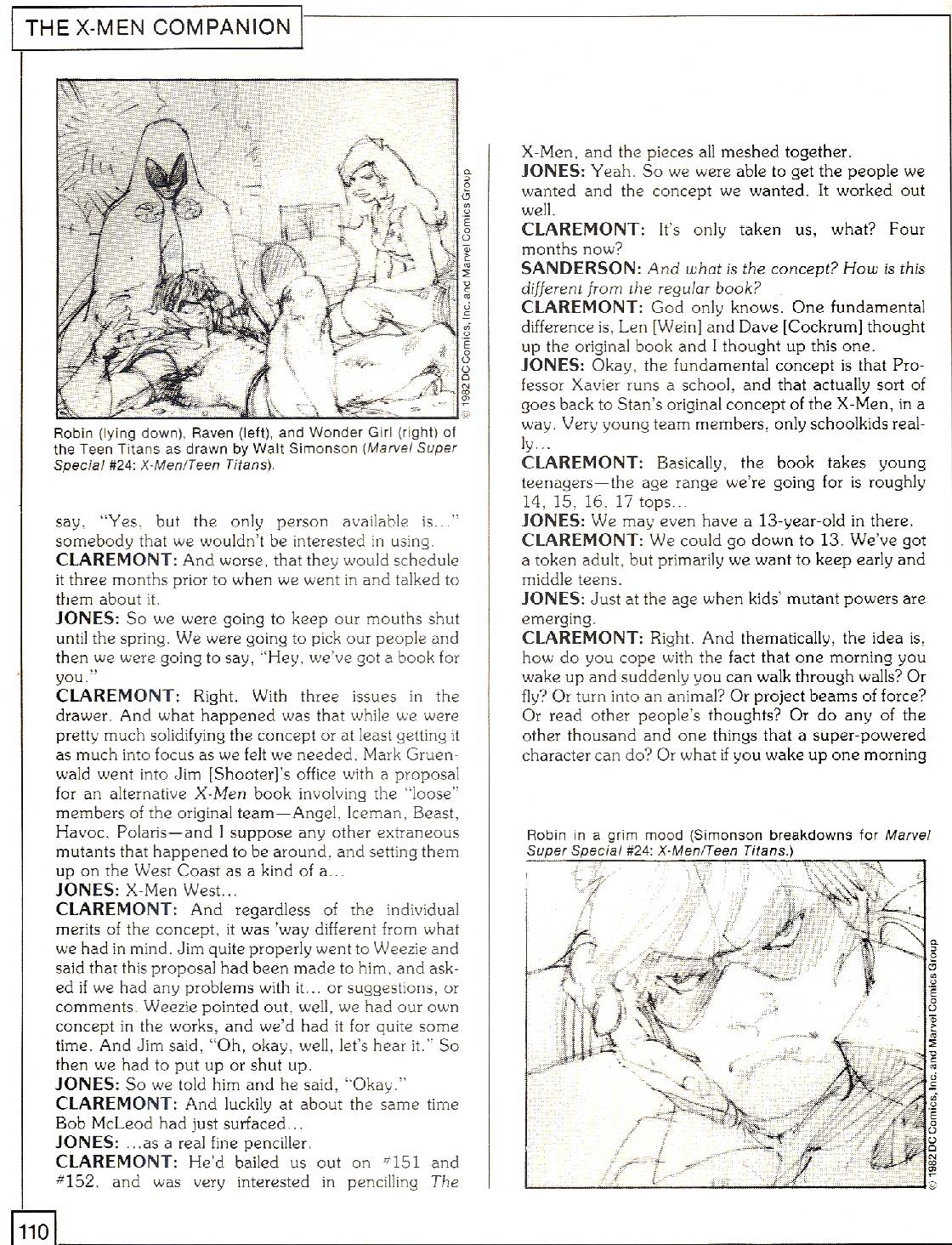 Read online The X-Men Companion comic -  Issue #2 - 110