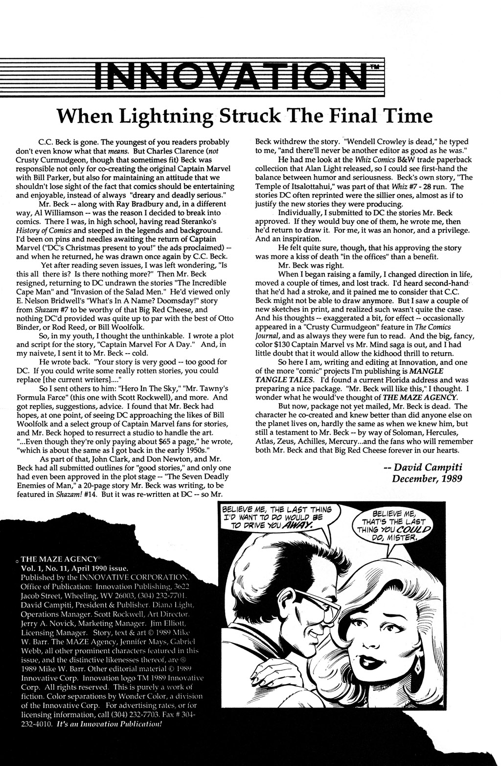 Read online Maze Agency (1989) comic -  Issue #11 - 2