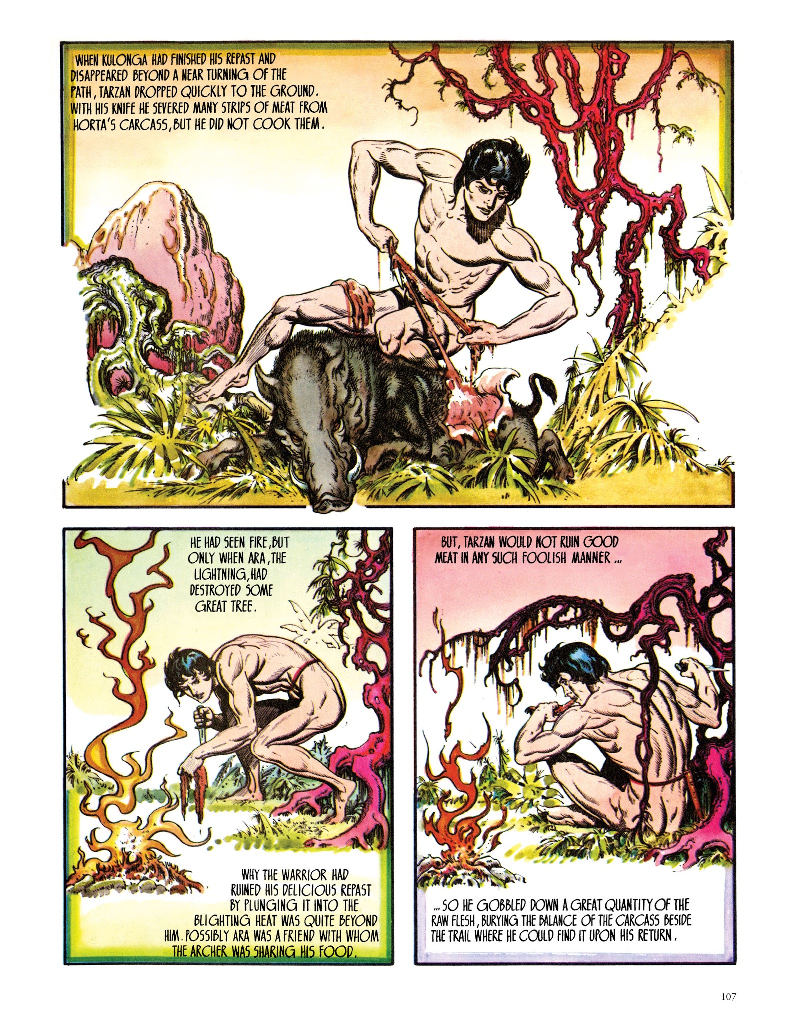 Read online Edgar Rice Burroughs' Tarzan: Burne Hogarth's Lord of the Jungle comic -  Issue # TPB - 107