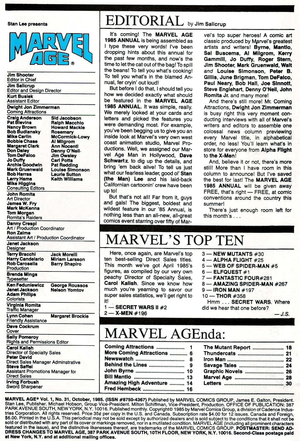 Read online Marvel Age comic -  Issue #31 - 2