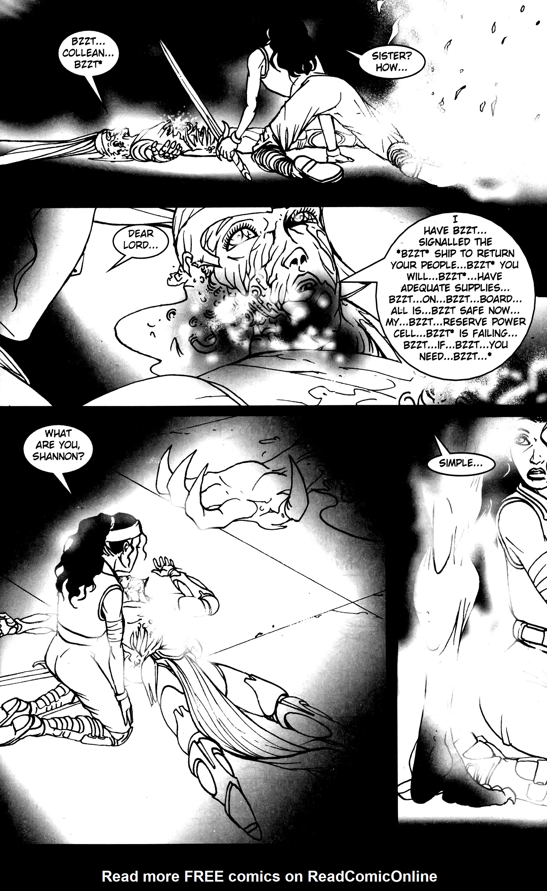 Read online Warrior Nun: Black & White comic -  Issue #20 - 24