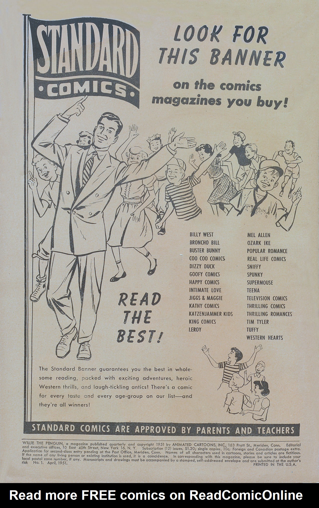 Read online Willie The Penguin comic -  Issue #1 - 2