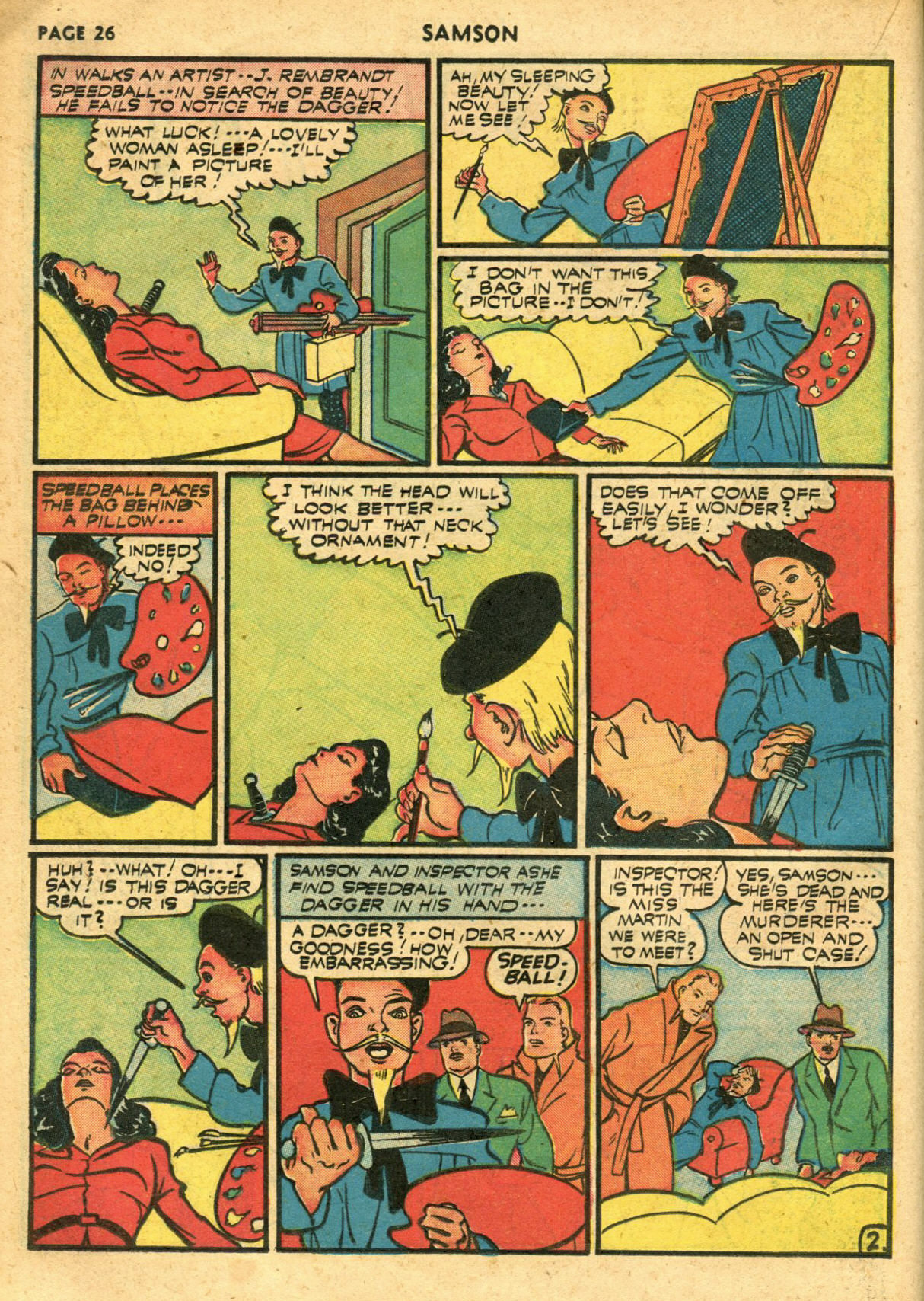 Read online Samson (1940) comic -  Issue #6 - 28
