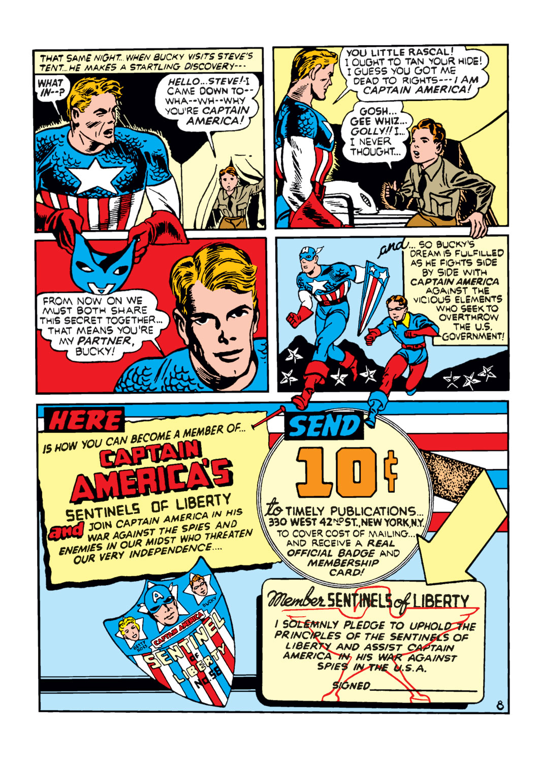 Read Online Captain America Comics Comic Issue 1