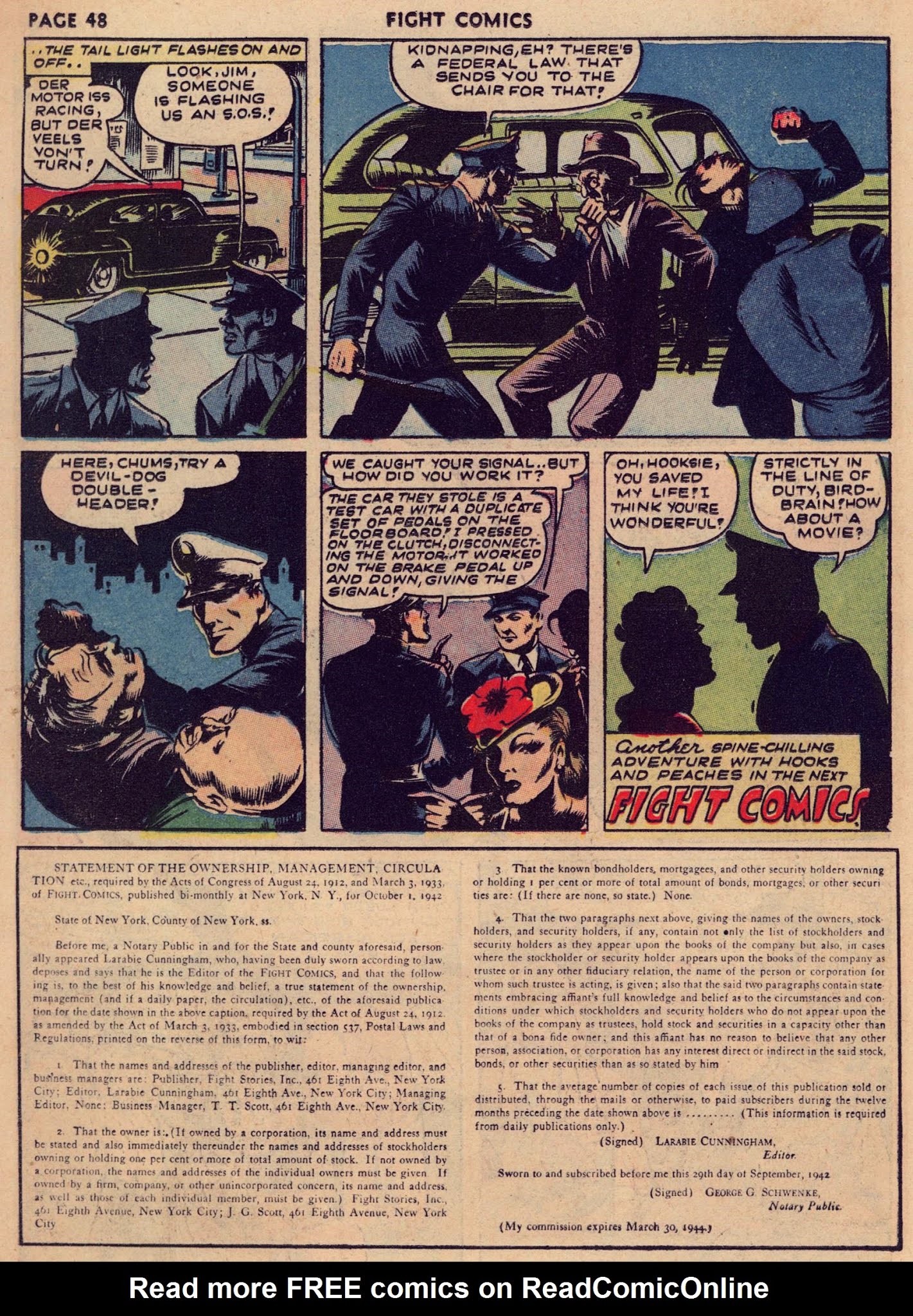 Read online Fight Comics comic -  Issue #24 - 50