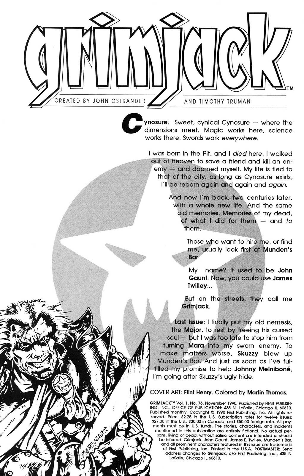 Read online Grimjack comic -  Issue #76 - 2