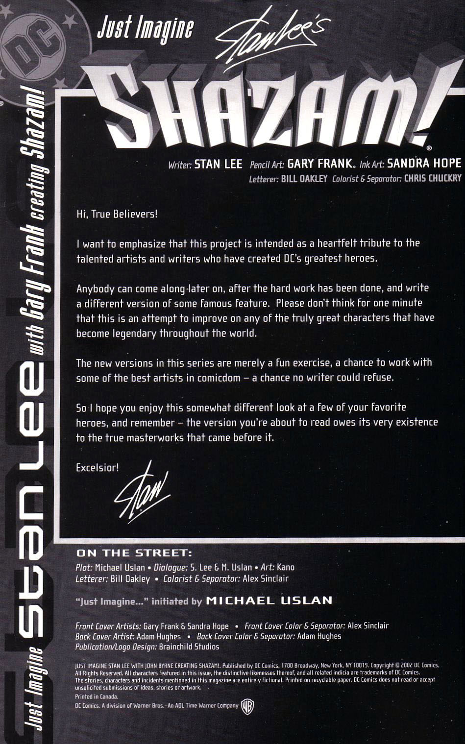 Read online Just Imagine Stan Lee With Gary Frank Creating Shazam! comic -  Issue # Full - 2