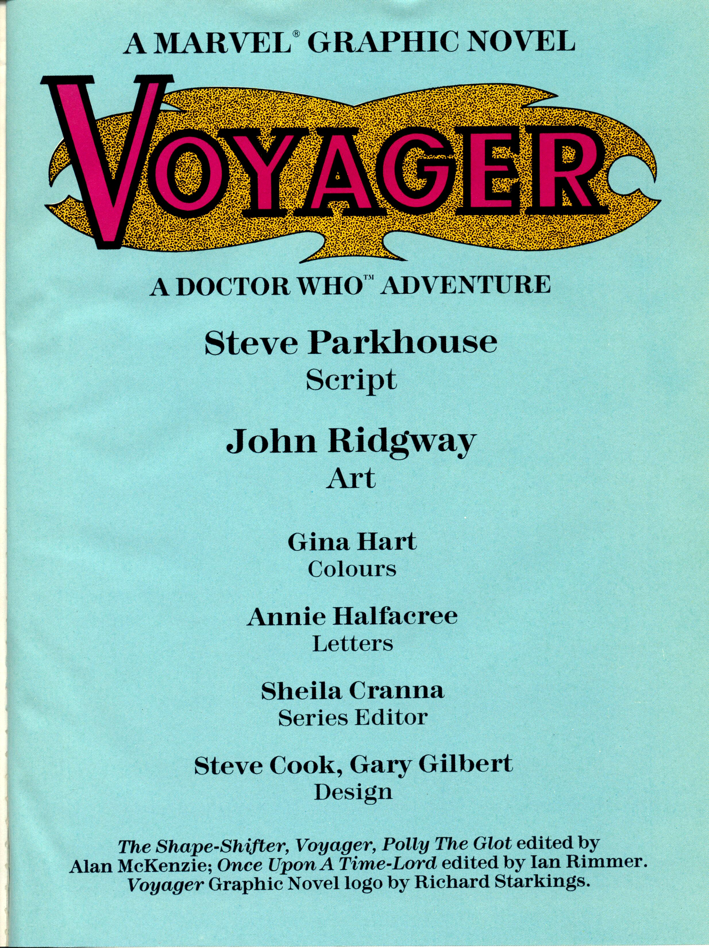 Marvel Graphic Novel Uk Issue 1 Doctor Who Voyager Viewcomic