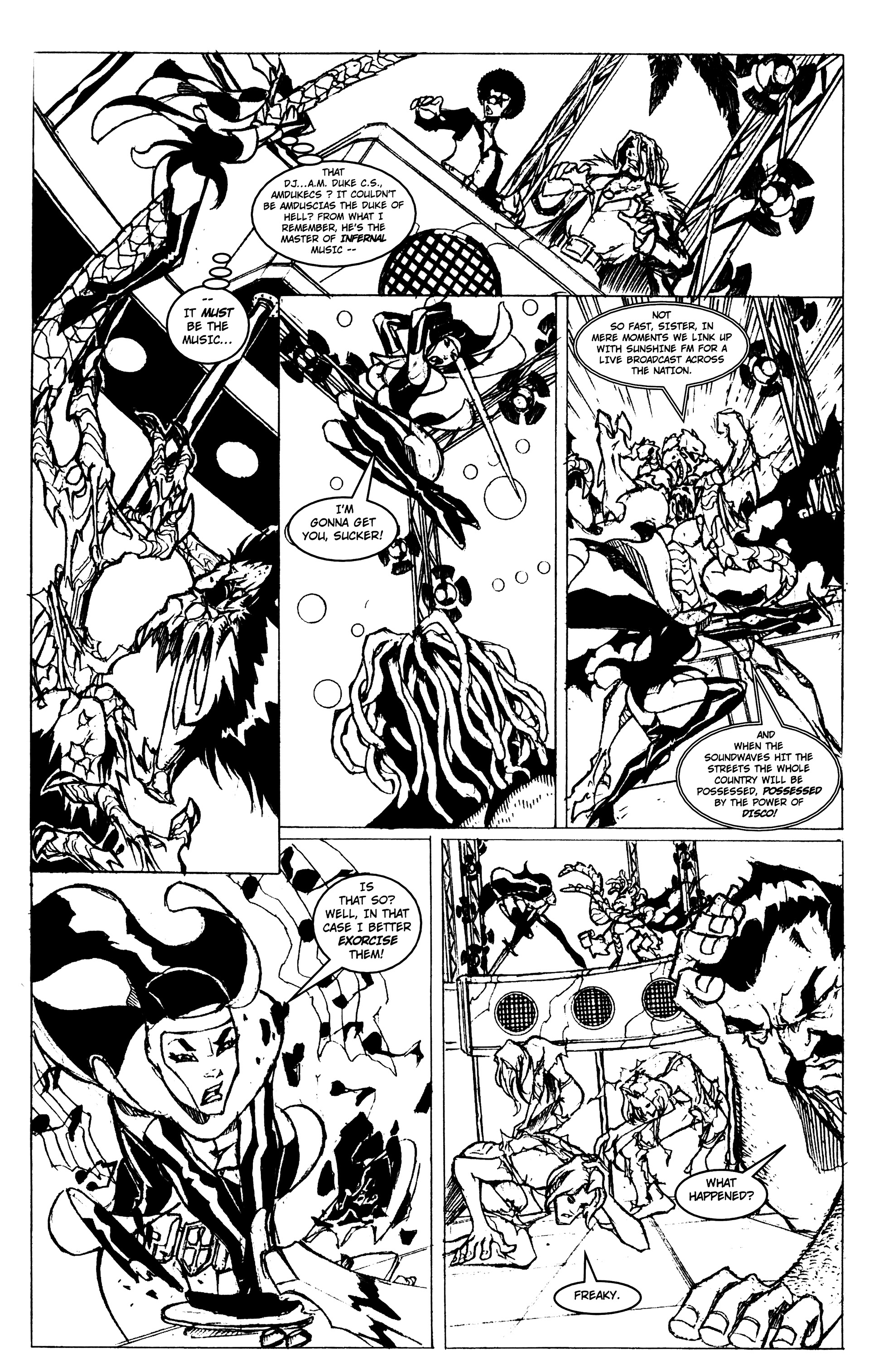 Read online Warrior Nun: Black & White comic -  Issue #19 - 23
