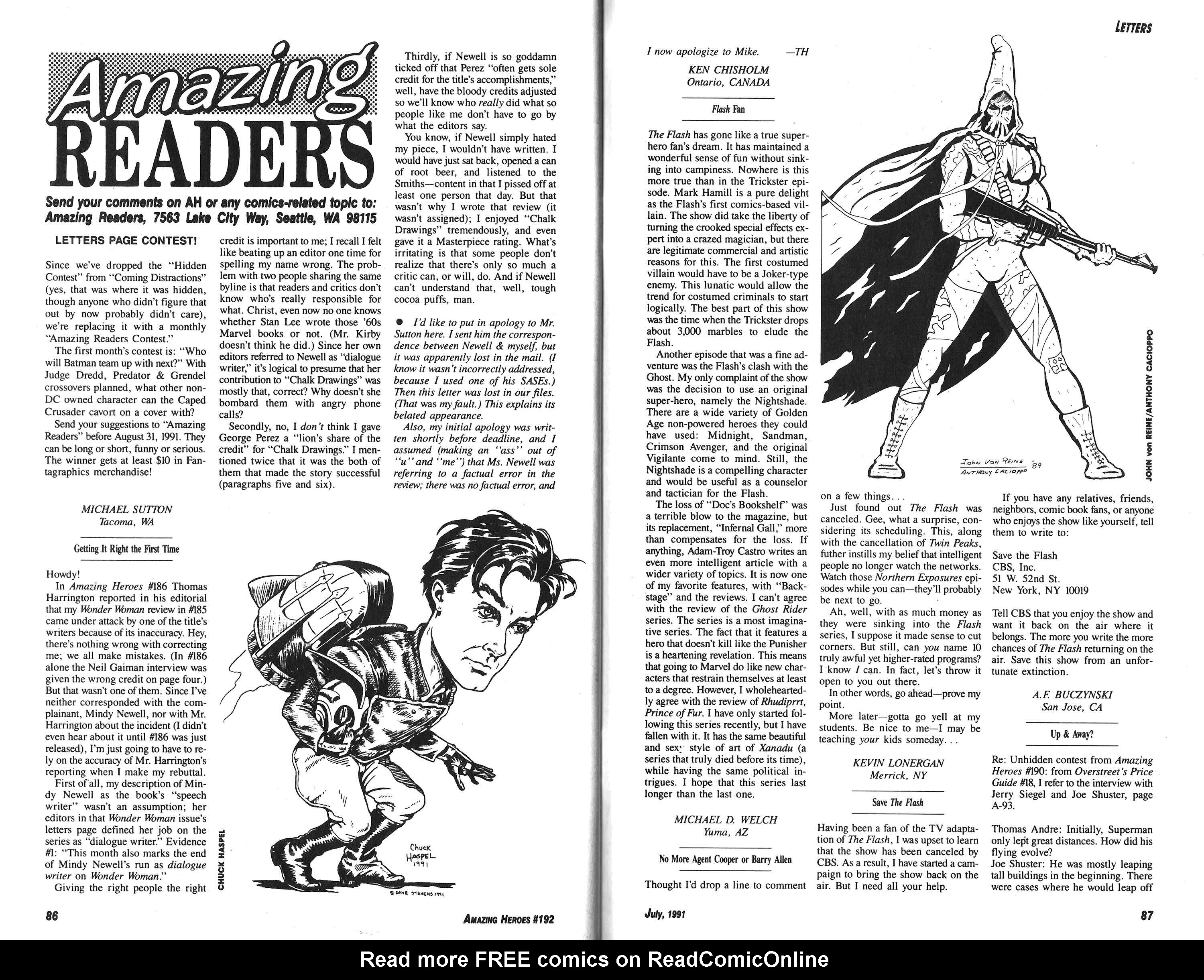 Read online Amazing Heroes comic -  Issue #192 - 44