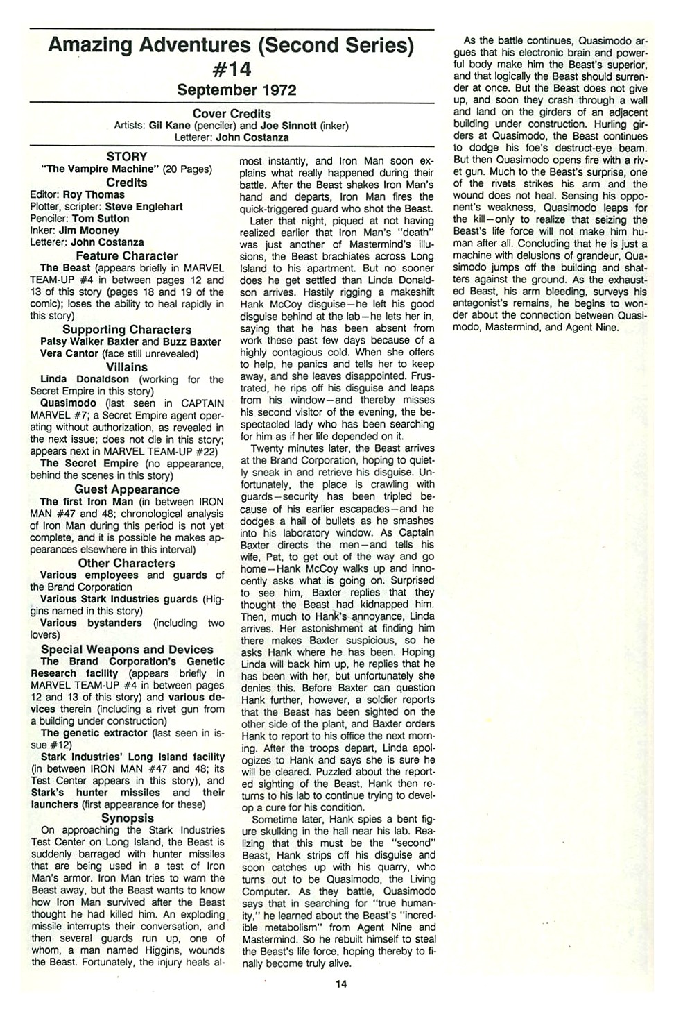 Read online The Official Marvel Index To The X-Men comic -  Issue #4 - 16