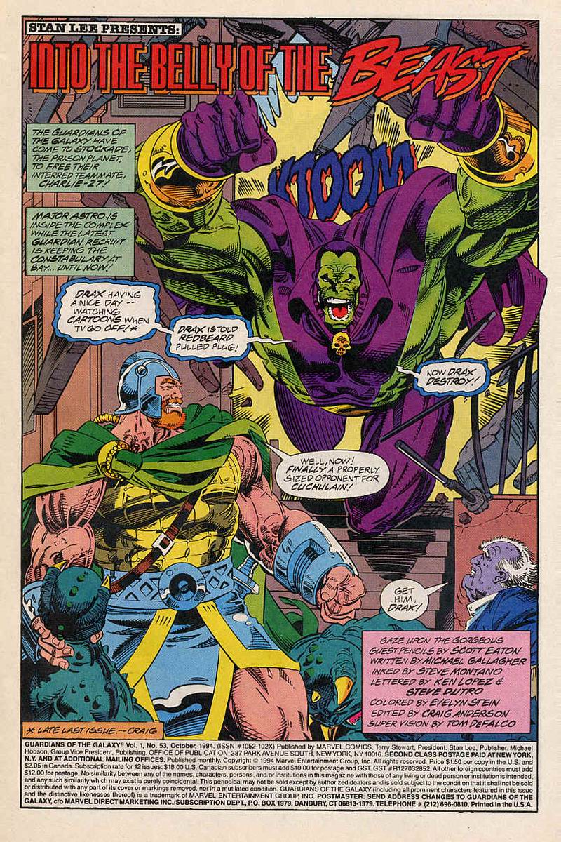 Read online Guardians of the Galaxy (1990) comic -  Issue #53 - 2