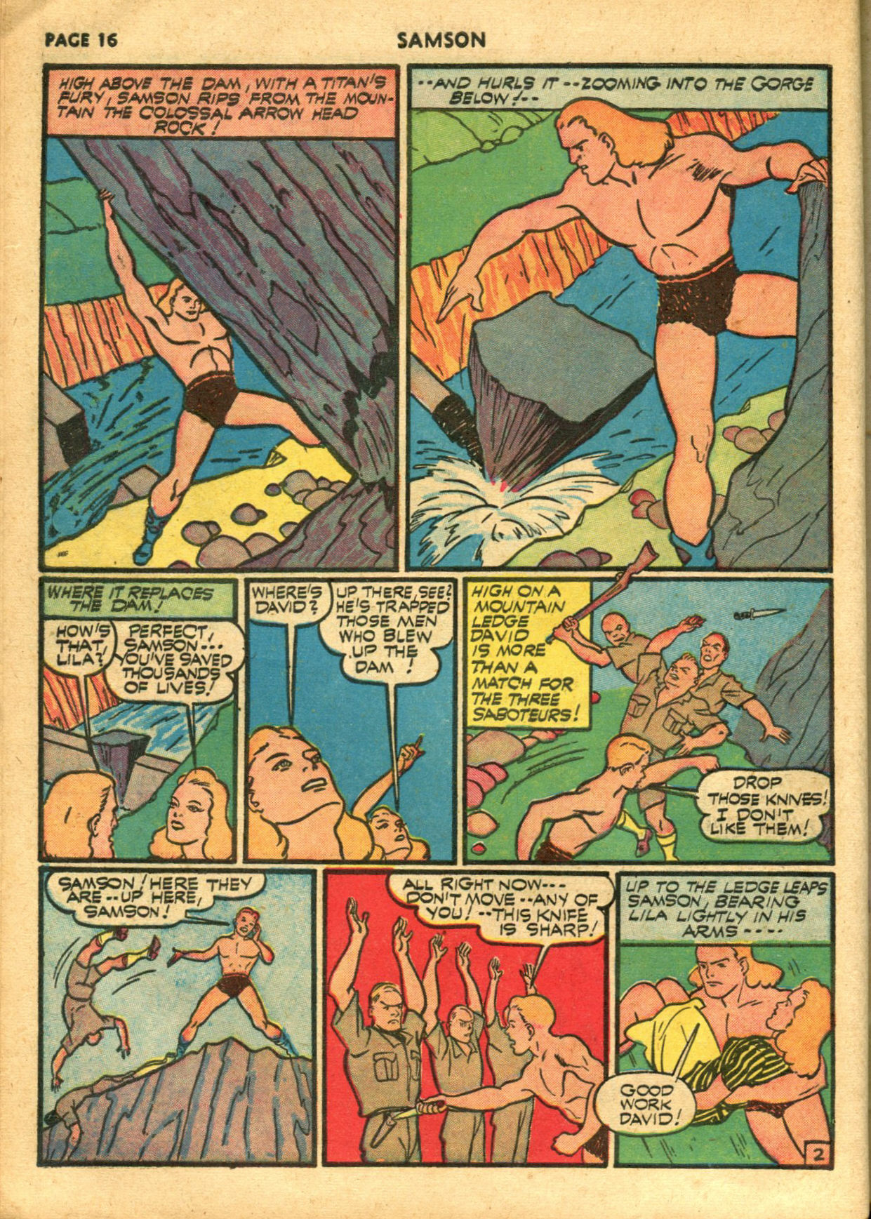 Read online Samson (1940) comic -  Issue #6 - 18