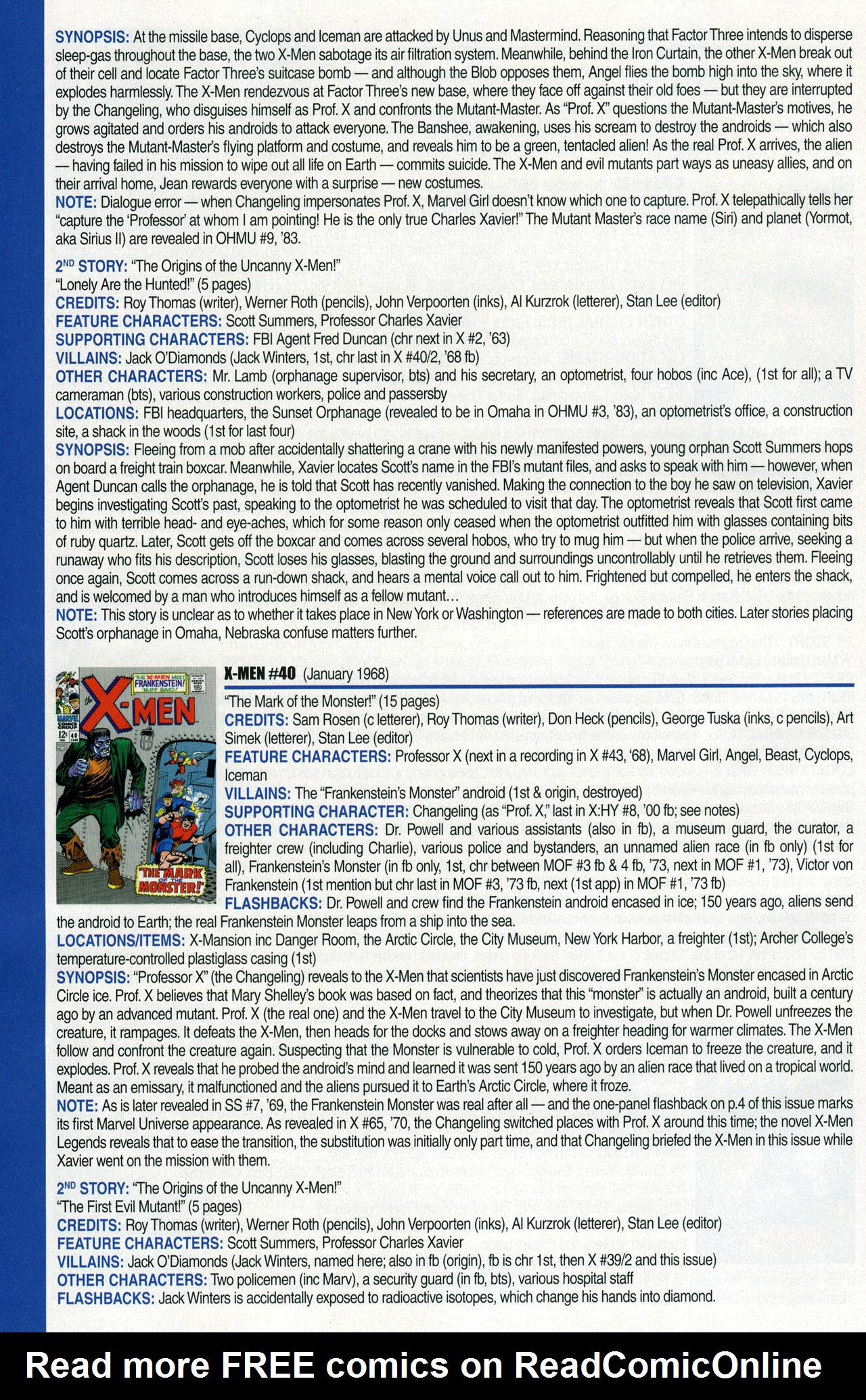 Read online Official Index to the Marvel Universe comic -  Issue #1 - 60