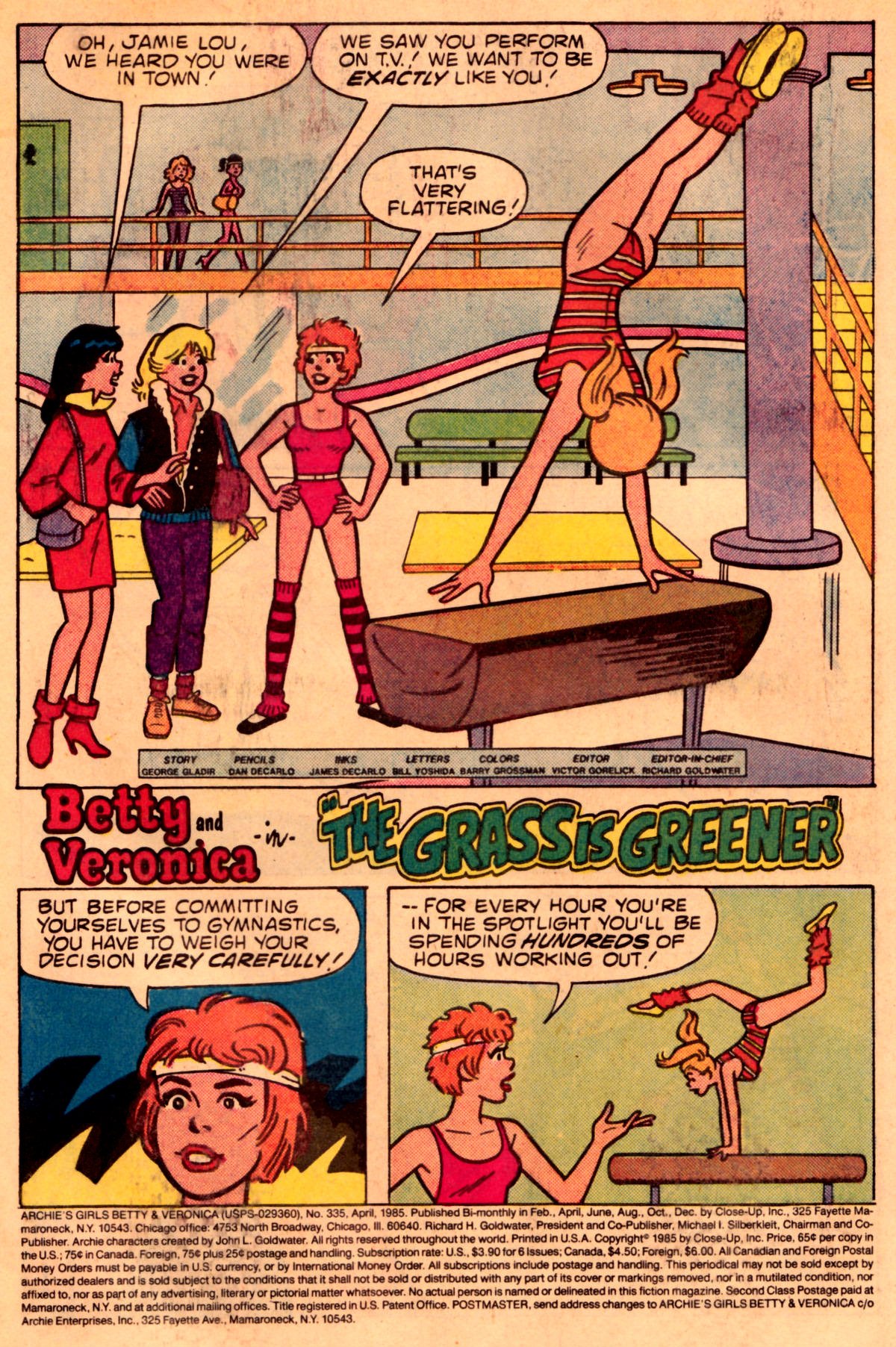 Read online Archie's Girls Betty and Veronica comic -  Issue #335 - 2