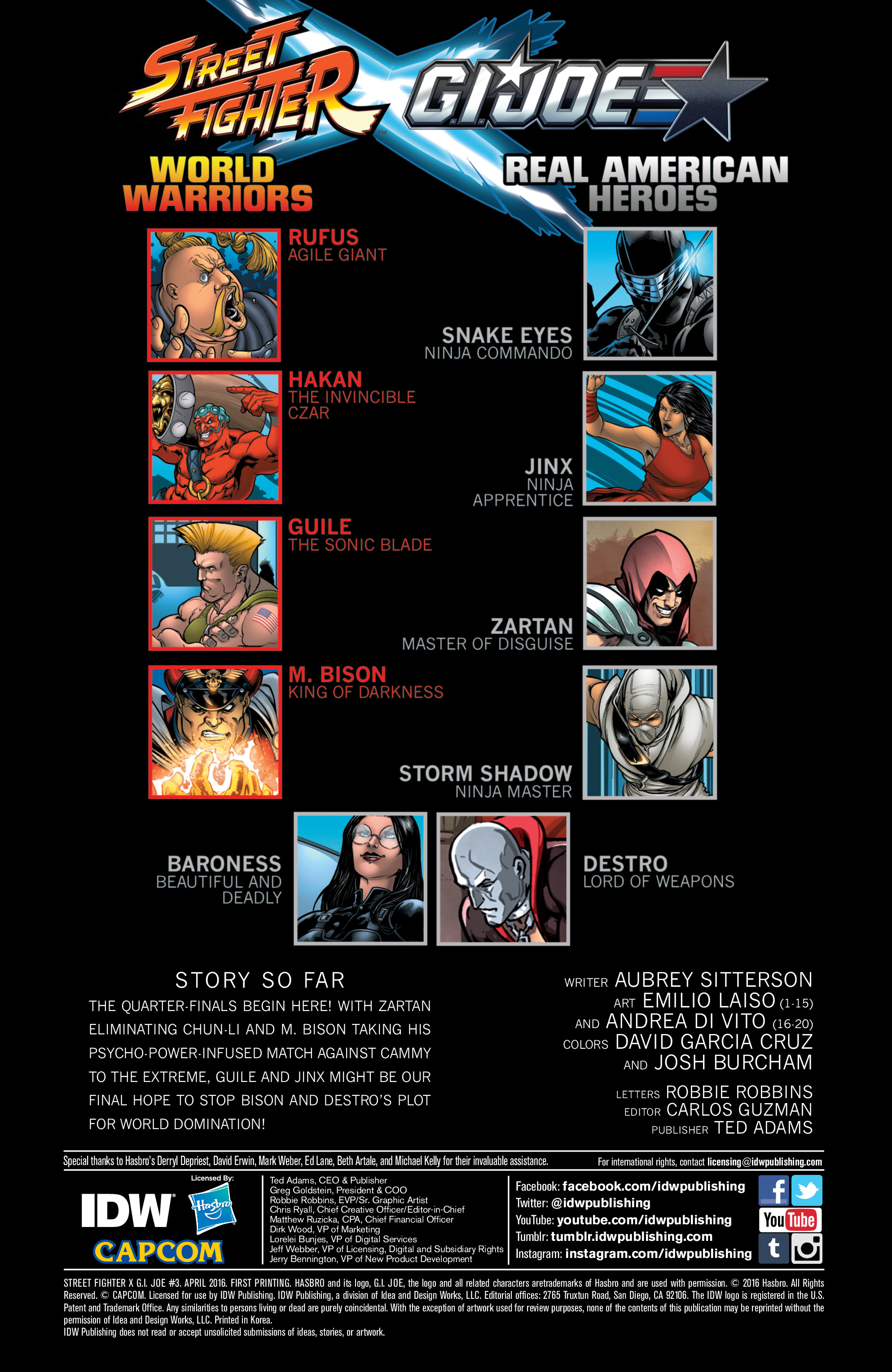 Read online Street Fighter X G.I. Joe comic -  Issue #3 - 2