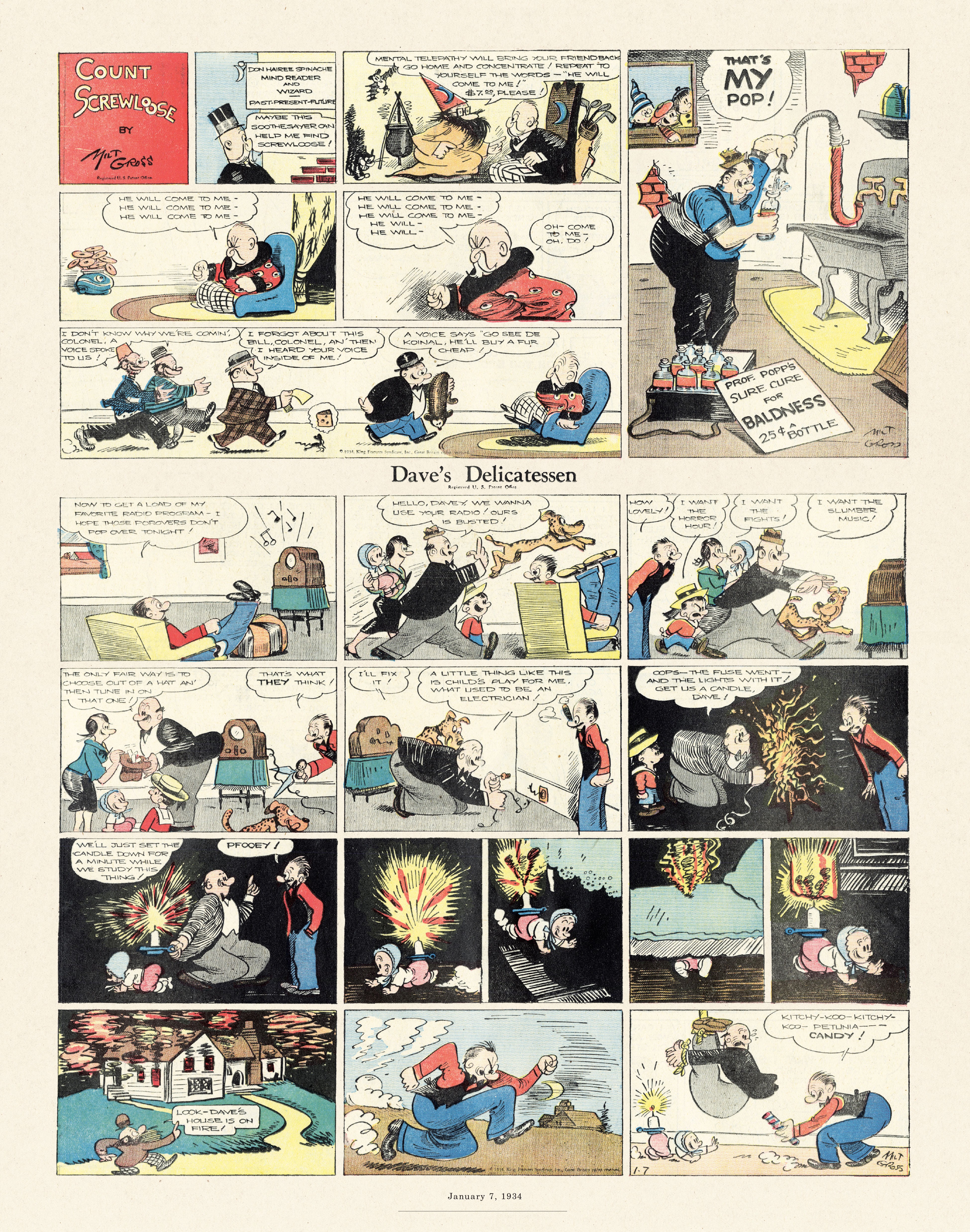 Read online Gross Exaggerations: The Meshuga Comic Strips of Milt Gross comic -  Issue # TPB - 125