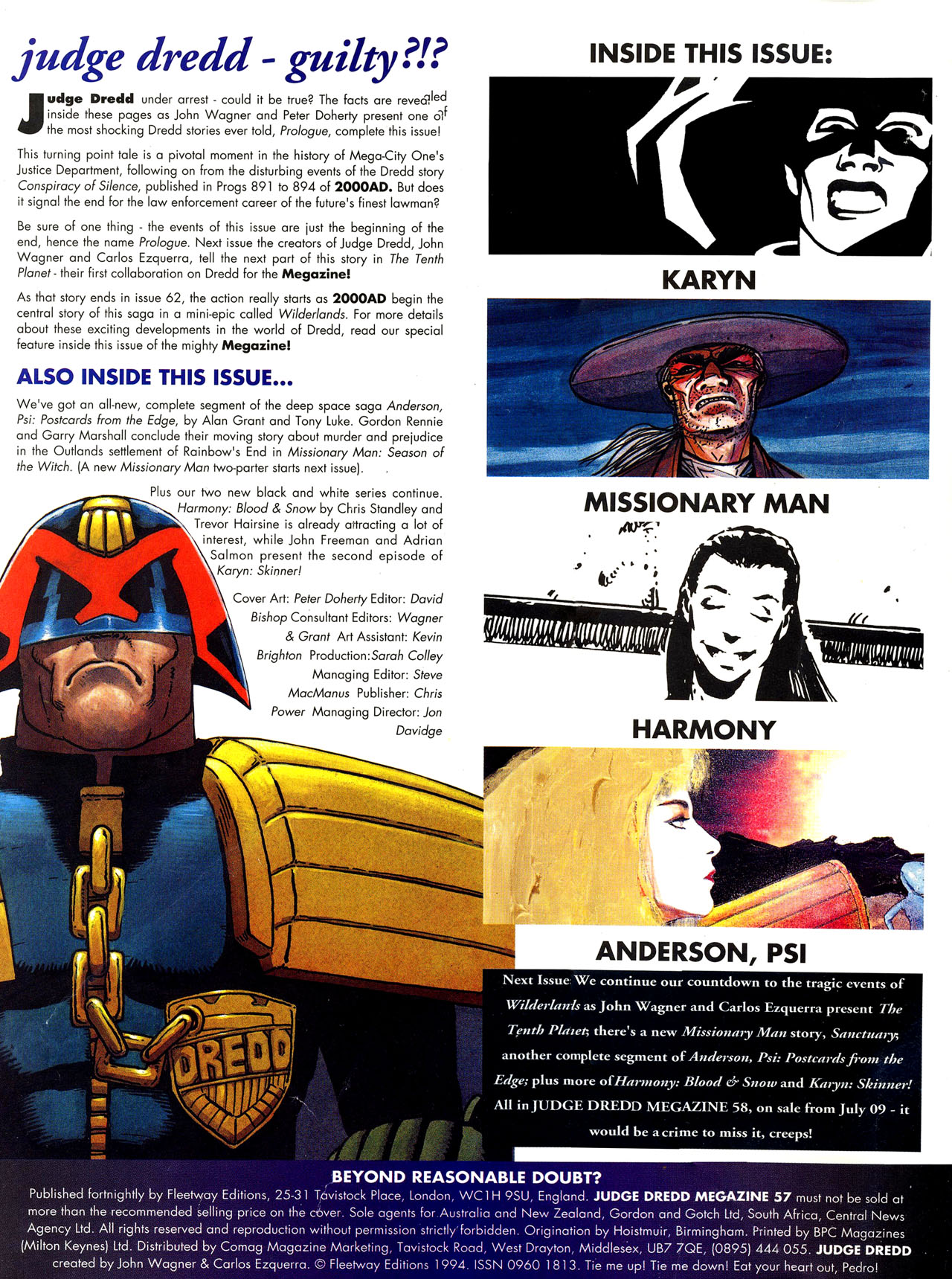 Read online Judge Dredd: The Megazine (vol. 2) comic -  Issue #57 - 2