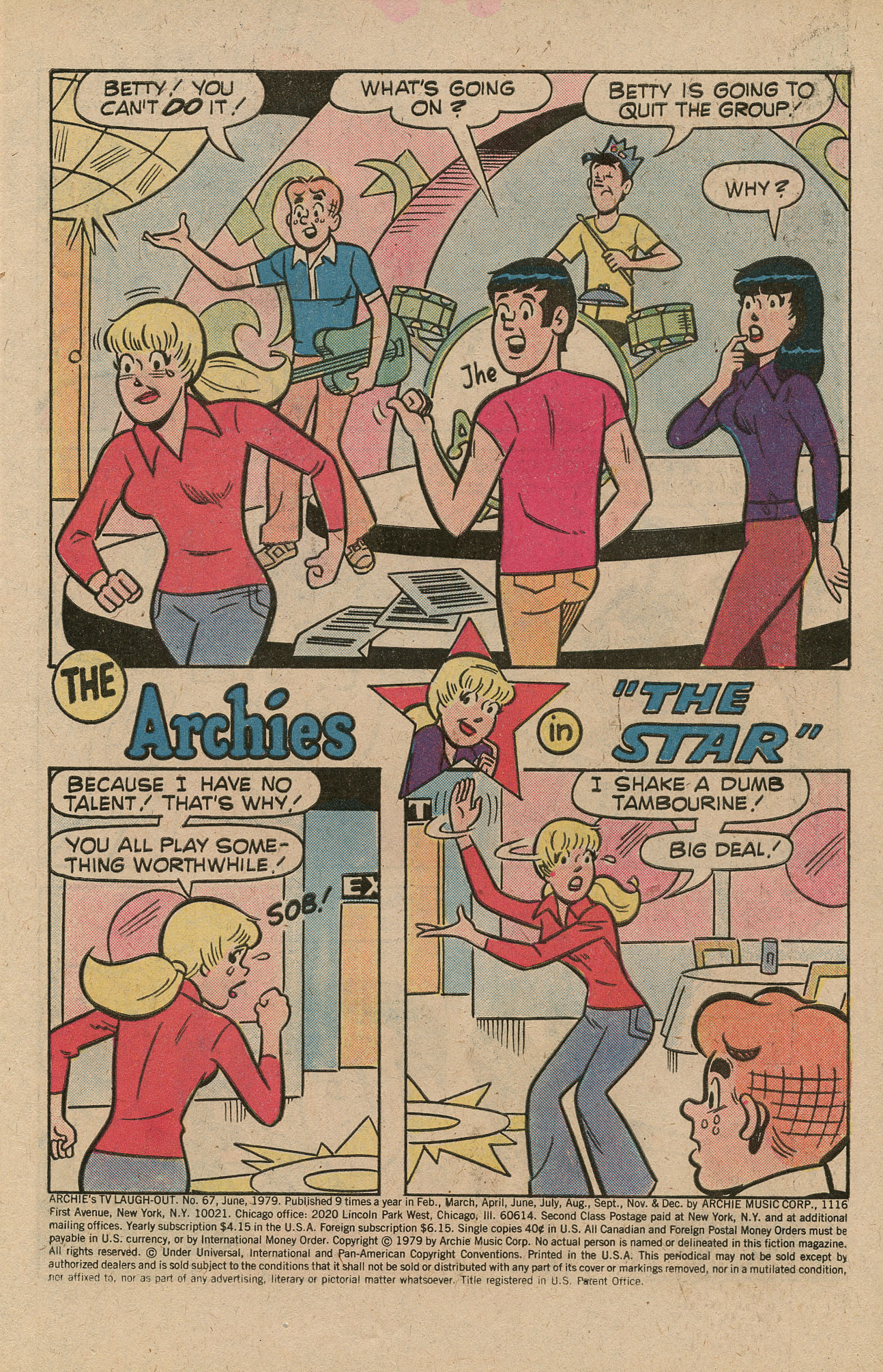 Read online Archie's TV Laugh-Out comic -  Issue #67 - 3