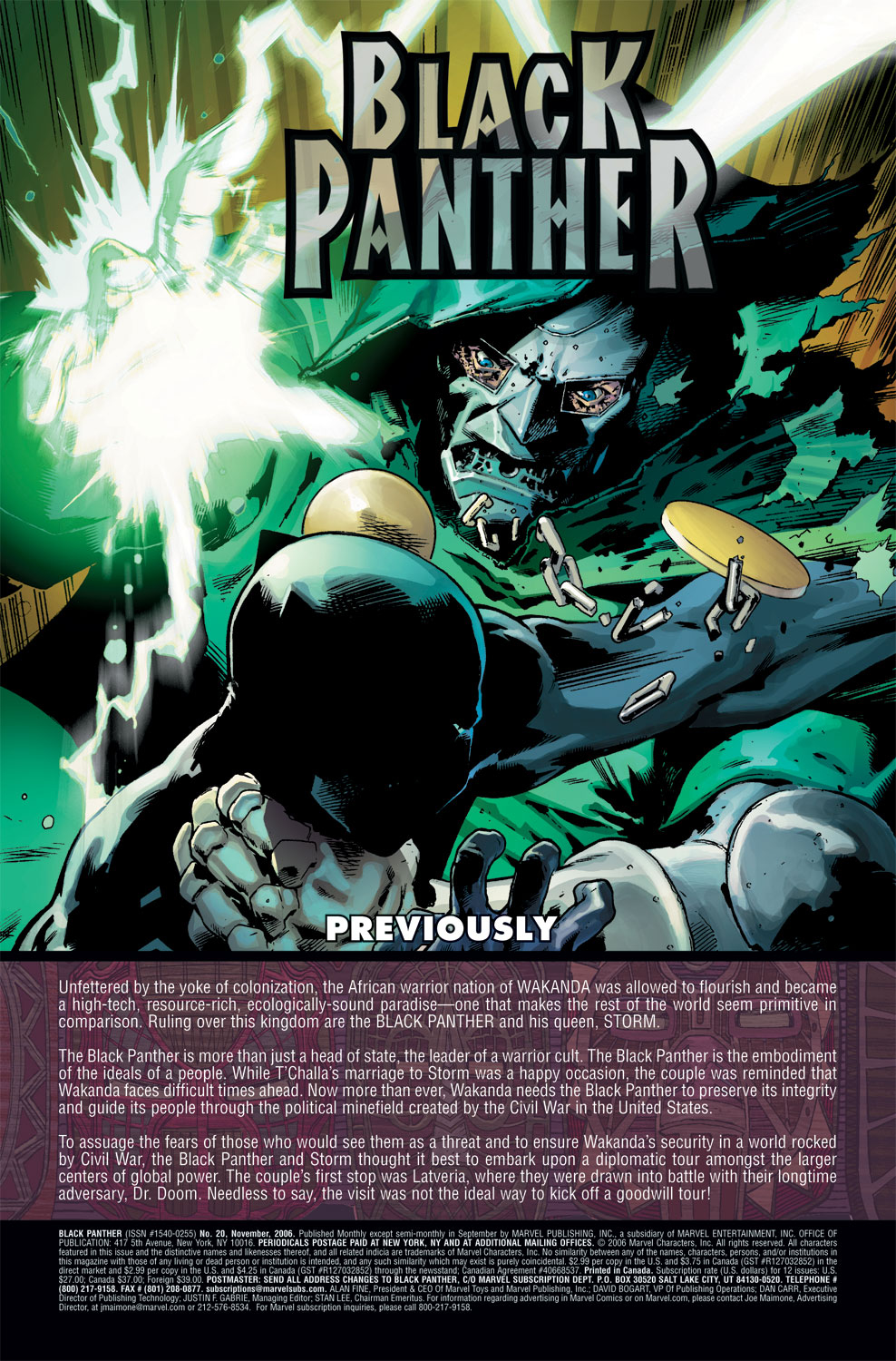 Read online Black Panther (2005) comic -  Issue #20 - 2