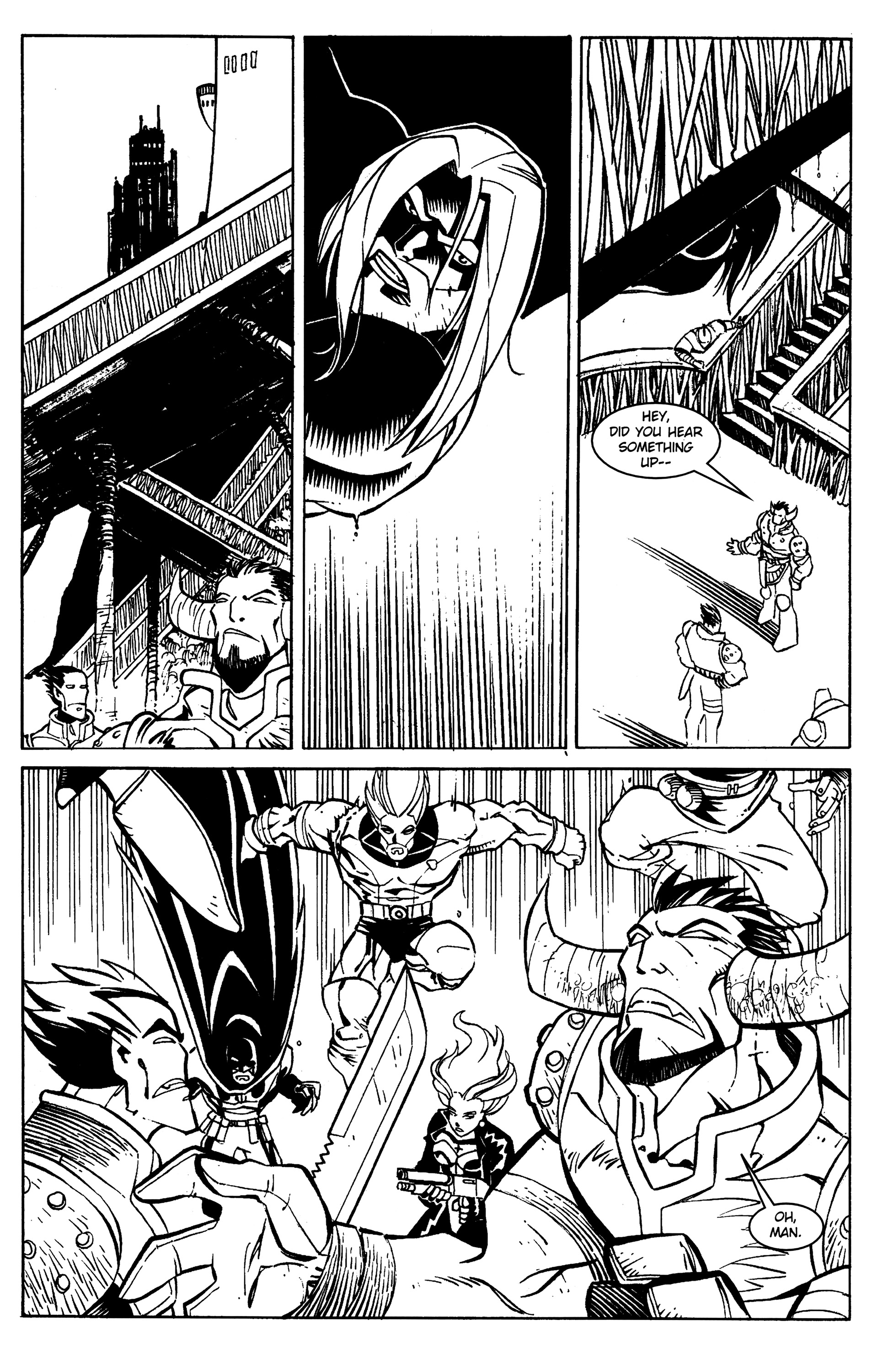 Read online Warrior Nun: Black & White comic -  Issue #16 - 7