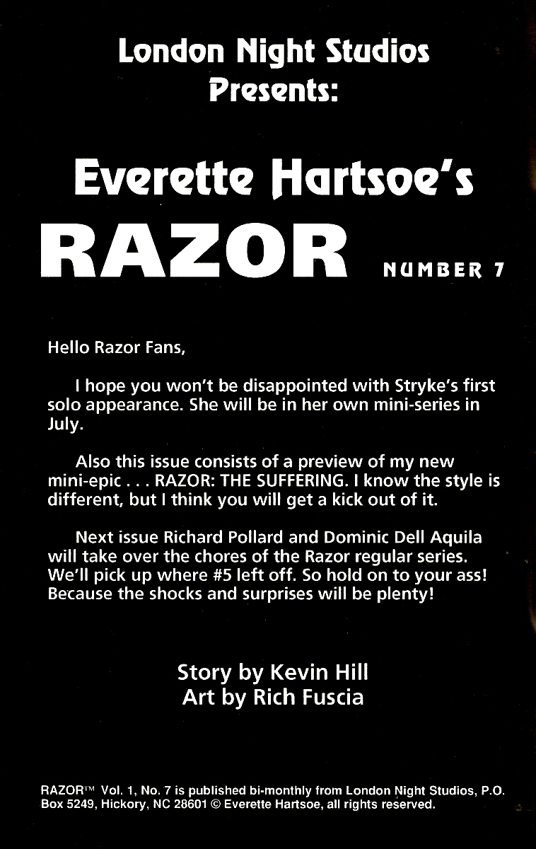 Read online Razor comic -  Issue #7 - 2