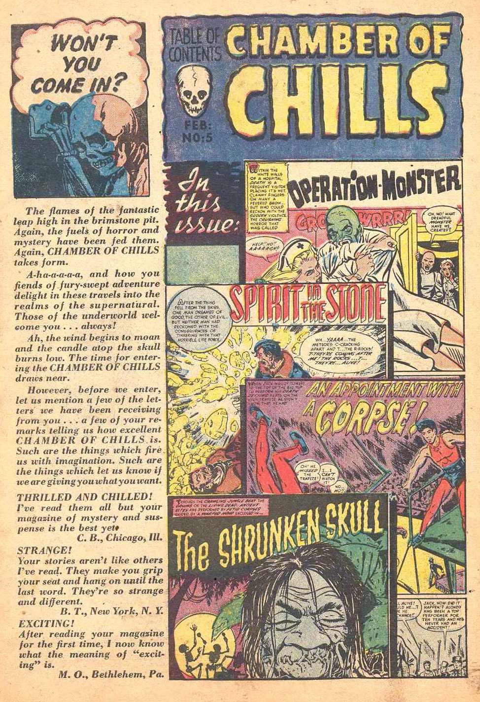 Read online Chamber of Chills (1951) comic -  Issue #5 - 3