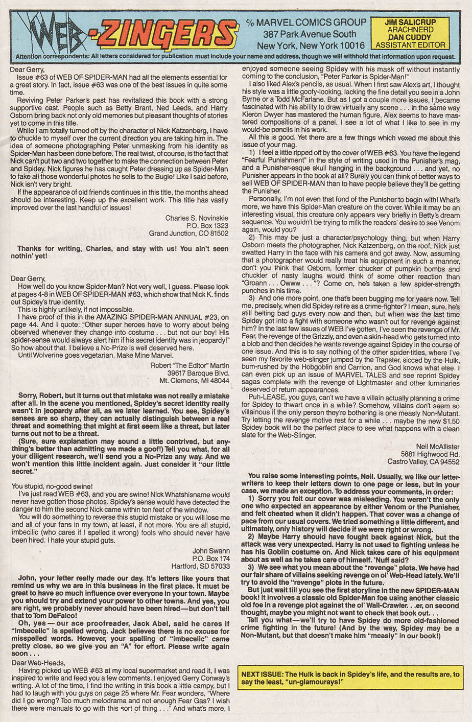 Read online Web of Spider-Man (1985) comic -  Issue #68 - 25