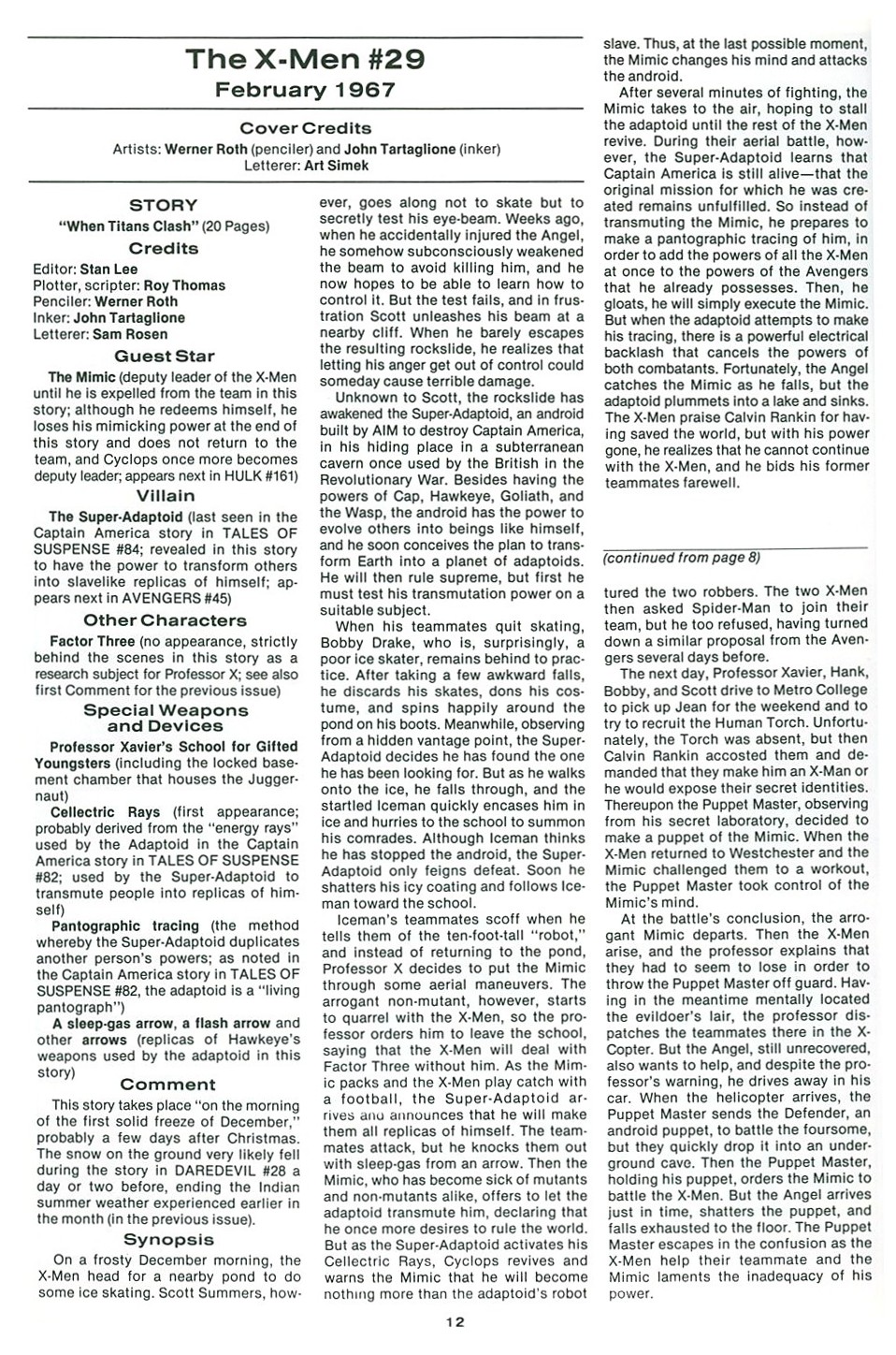 Read online The Official Marvel Index To The X-Men comic -  Issue #2 - 14