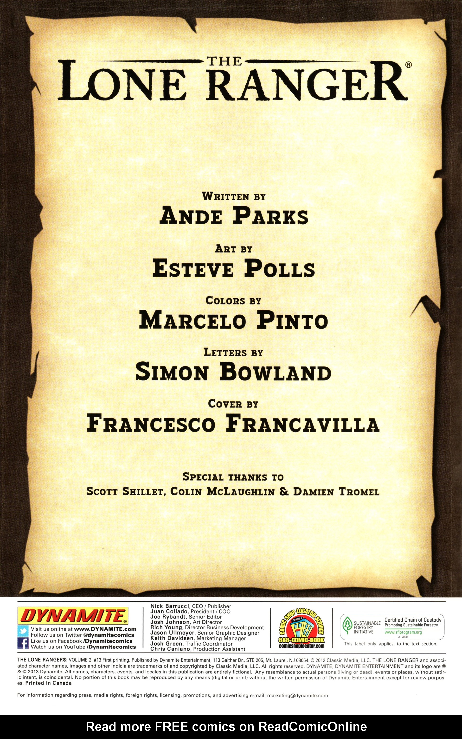 Read online The Lone Ranger (2012) comic -  Issue #13 - 2