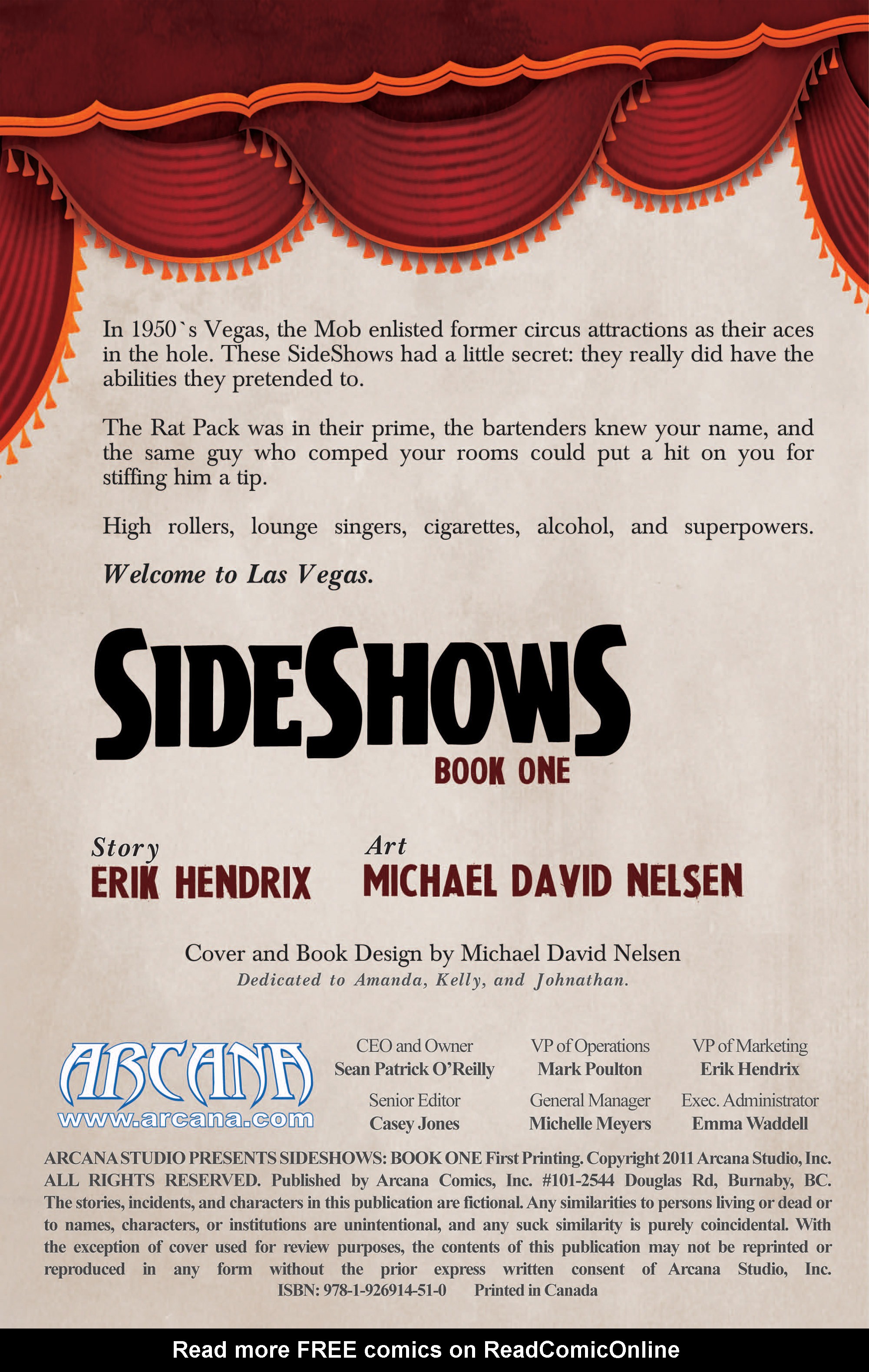 Read online Sideshows comic -  Issue #1 - 2
